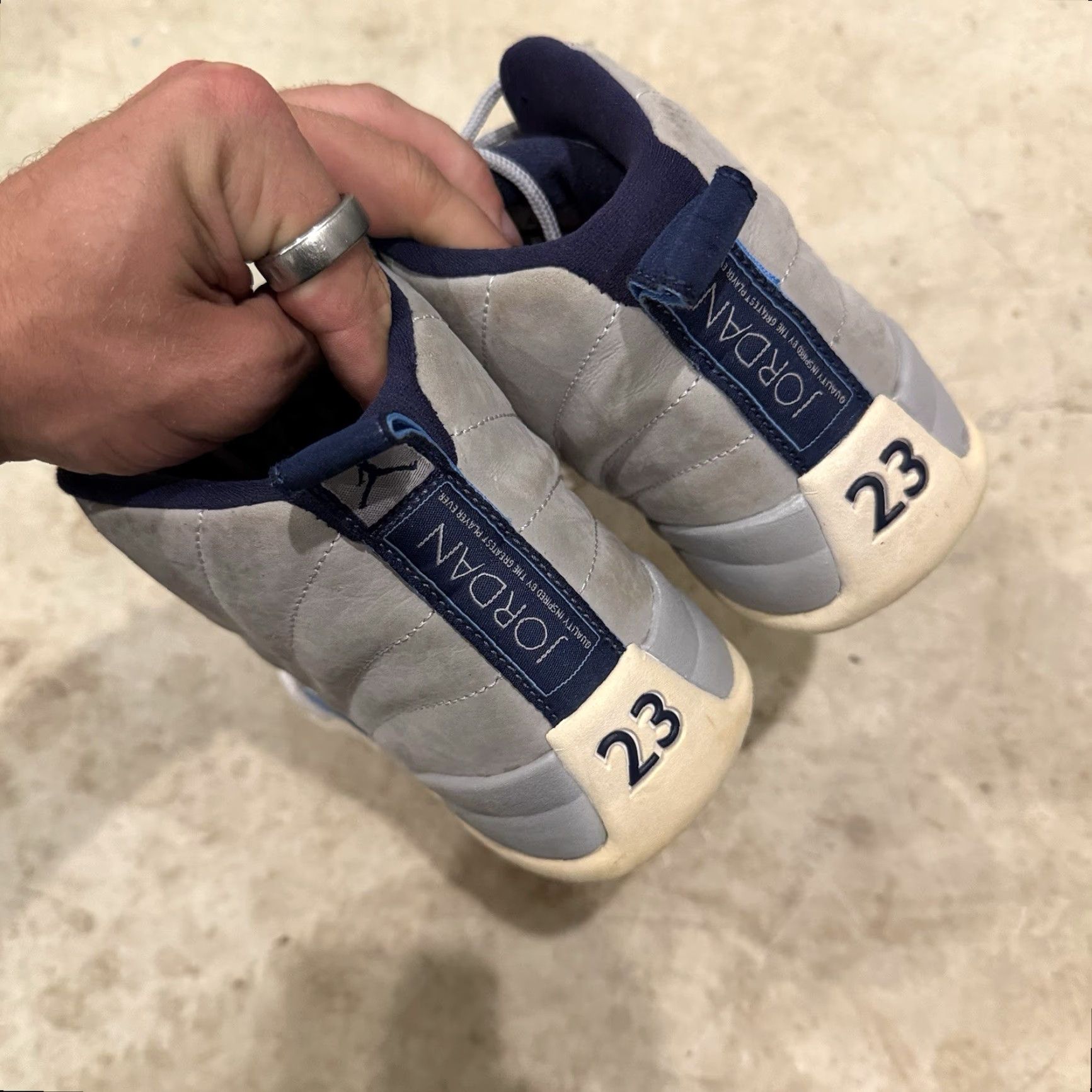 Jordan Brand Nike Air Jordan 12 Retro University Blue Wolf Grey Men’s Size 7.5 Sneakers Size US 8 / EU 41 - 5 Thumbnail