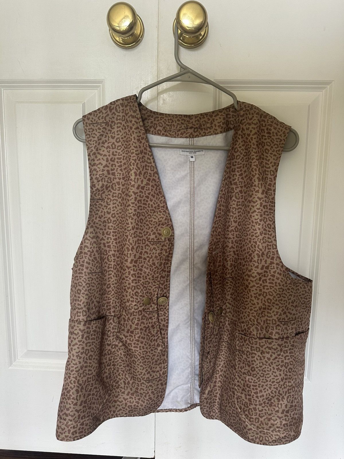 Engineered garments leopard print vest