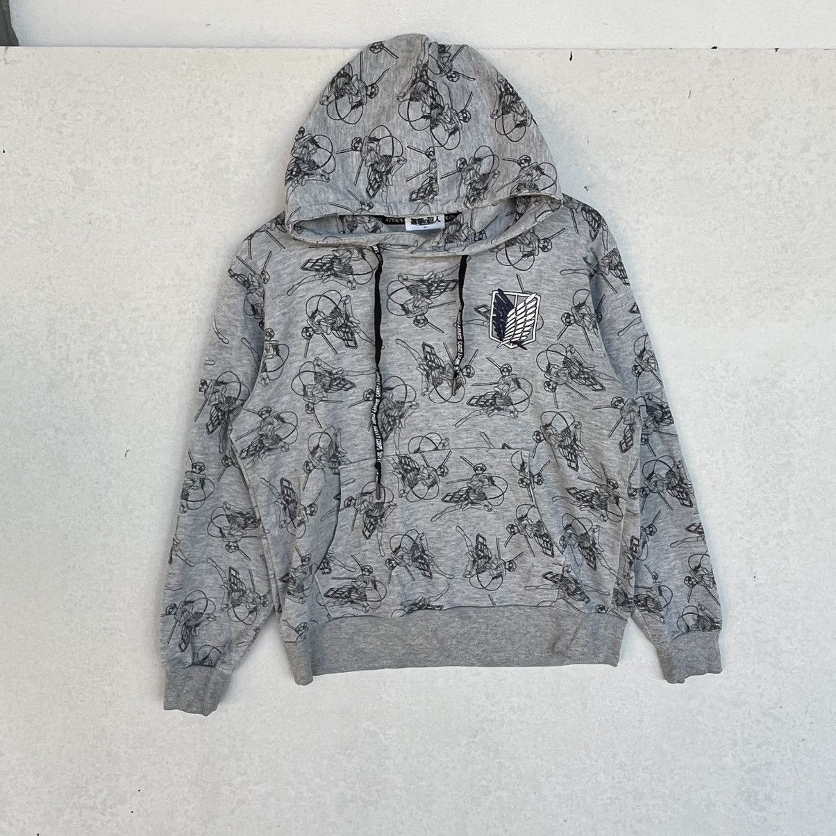 Other Vintage Attack on Titan Full Printed Grey Hoodie Size M Size US M / EU 48-50 / 2 - 1 Thumbnail