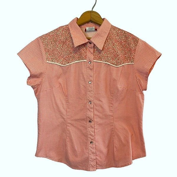 Panhandle Slim Panhandle Slim red gingham floral pearl snap vintage western Size L / US 10 / IT 46 - 3 Thumbnail