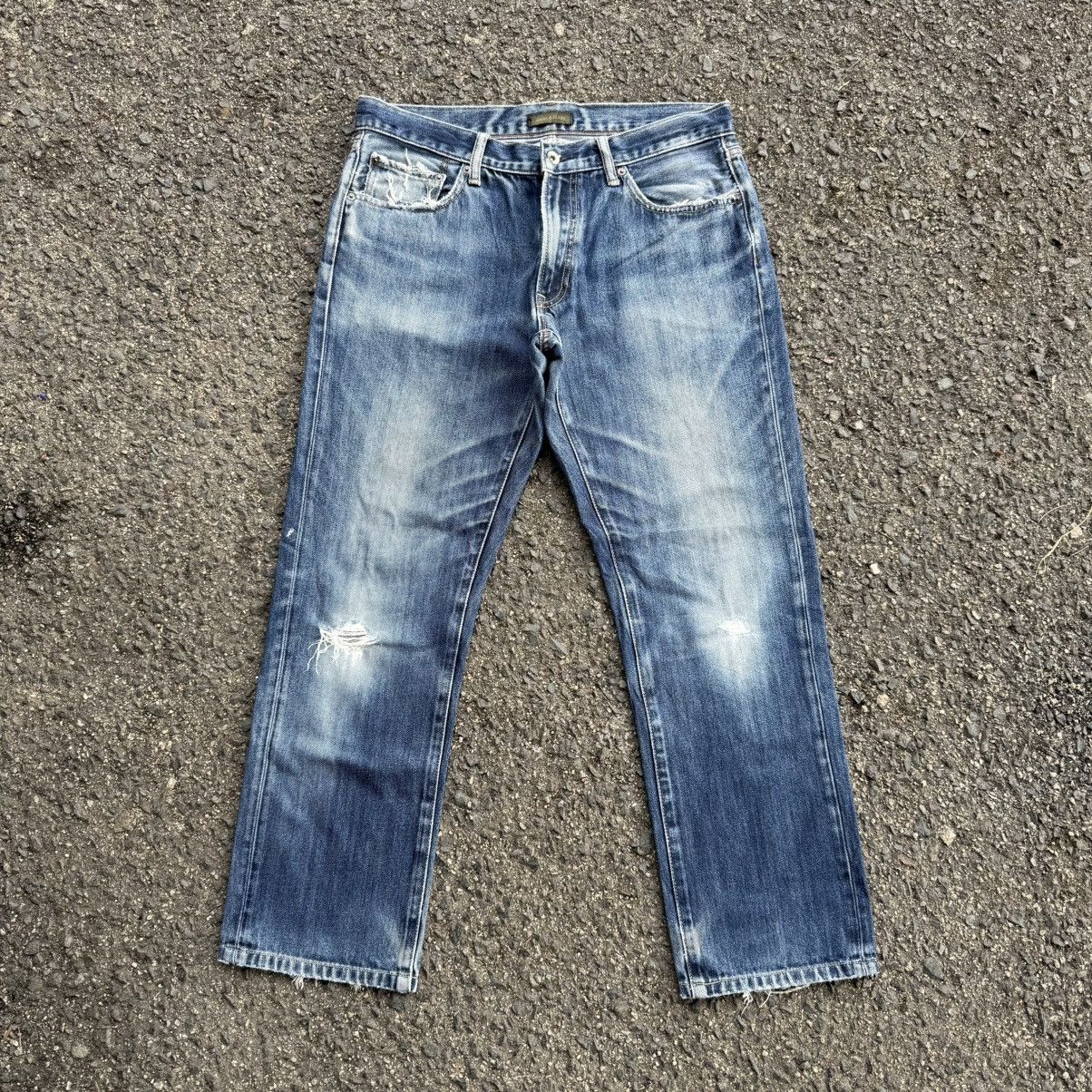 Japanese Brand VINTAGE JAPANESE STRAIGHT FADED JEAN DENIM PANTS Size US 35 - 1 Thumbnail