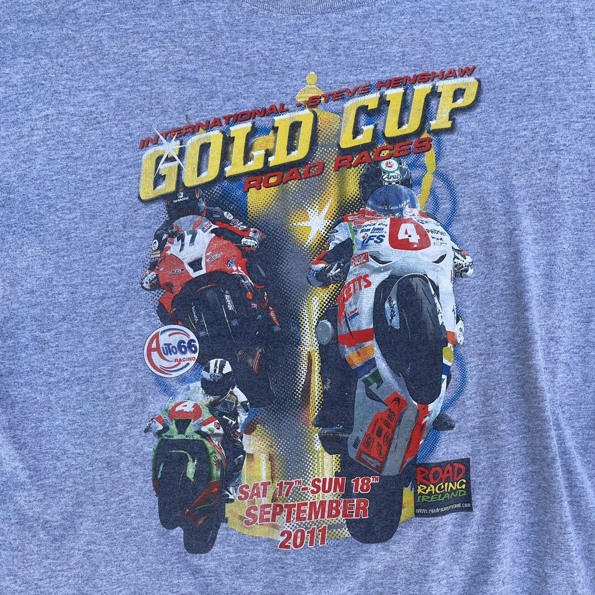 Vintage Vintage Gold Cup Road Races T-shirts Logo Y2K Auto 66 90s Size US XL / EU 56 / 4 - 7 Thumbnail