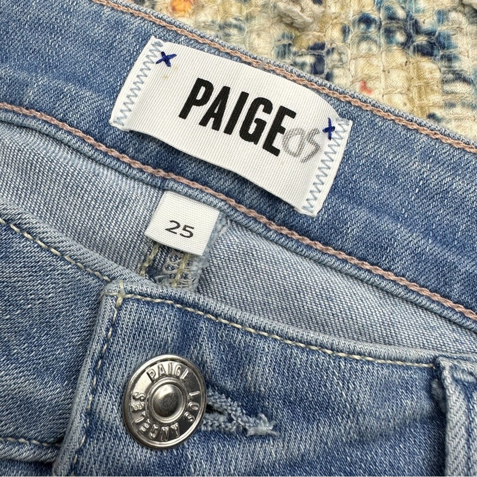 Paige PAIGE Skyline Bootcut Jeans Satellite Light Blue Sz. 25 / 4 Size 25" / US 0 / IT 36 - 10 Thumbnail