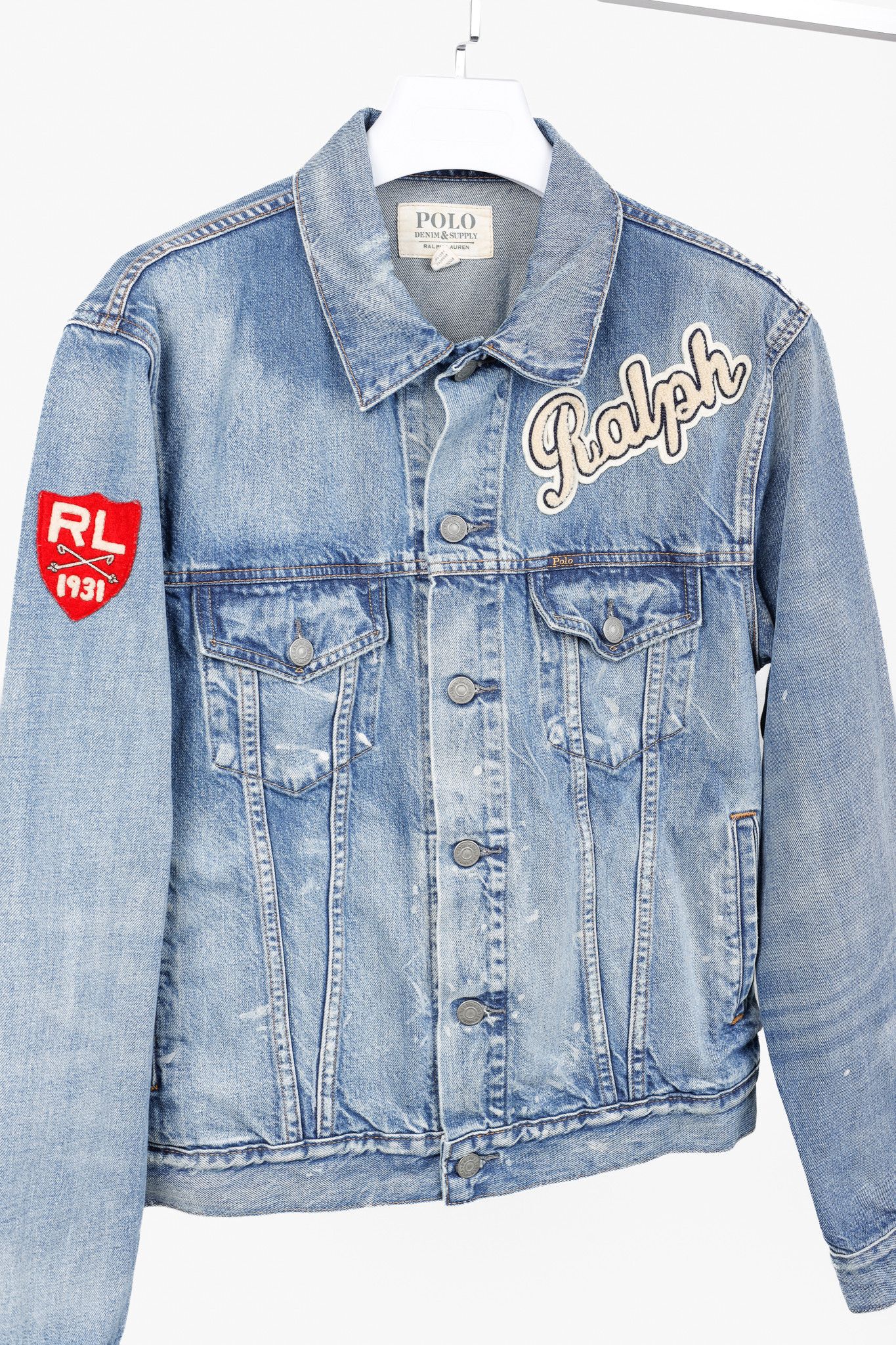 Denim & Supply Ralph Lauren × Polo Ralph Lauren Polo Denim & Supply Ralph Lauren Distressed Patch Jacket Size US L / EU 52-54 / 3 - 3 Thumbnail