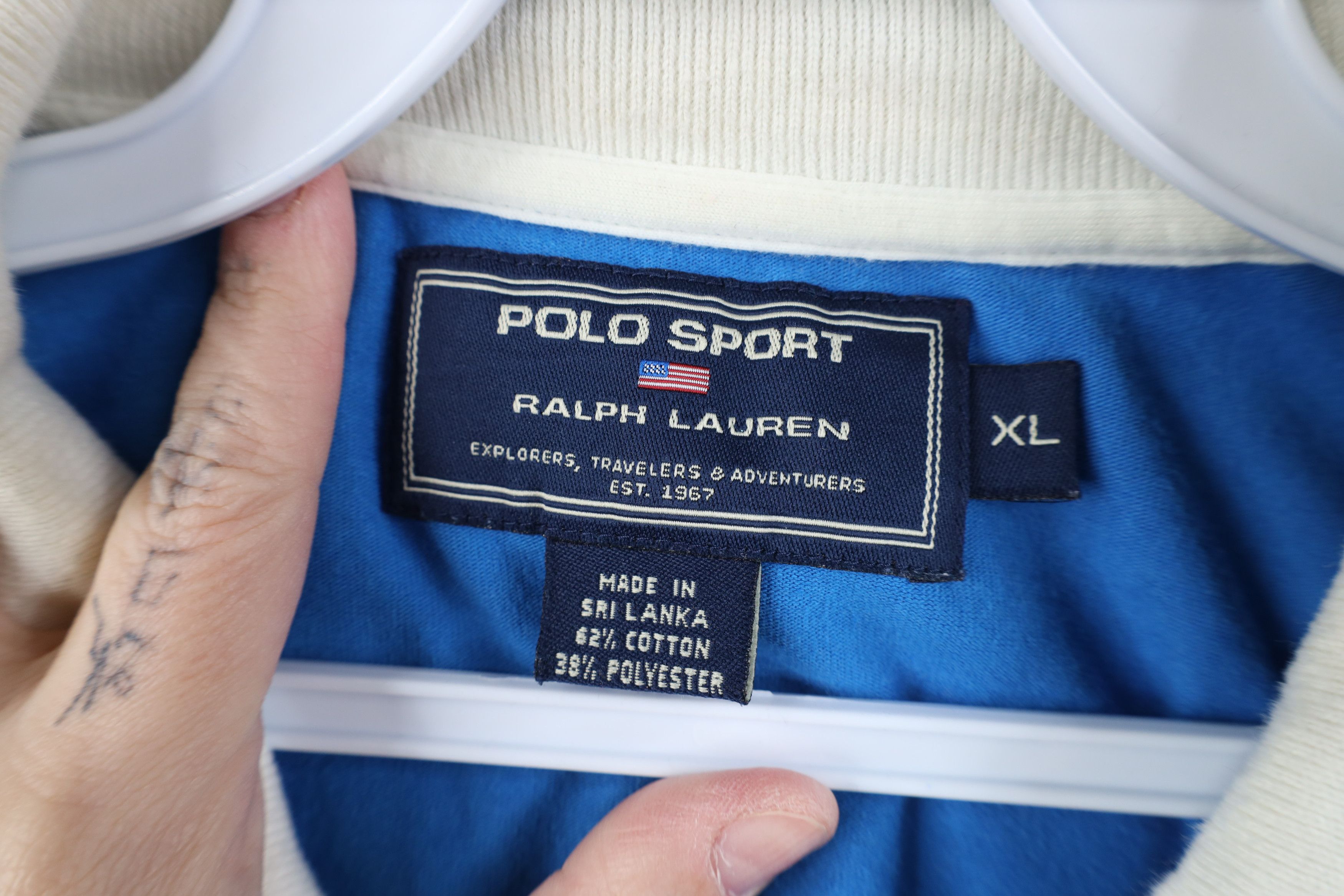 Ralph Lauren Vintage 90s Polo Sport Ralph Lauren Flag Rugby Polo Shirt Size US XL / EU 56 / 4 - 6 Thumbnail