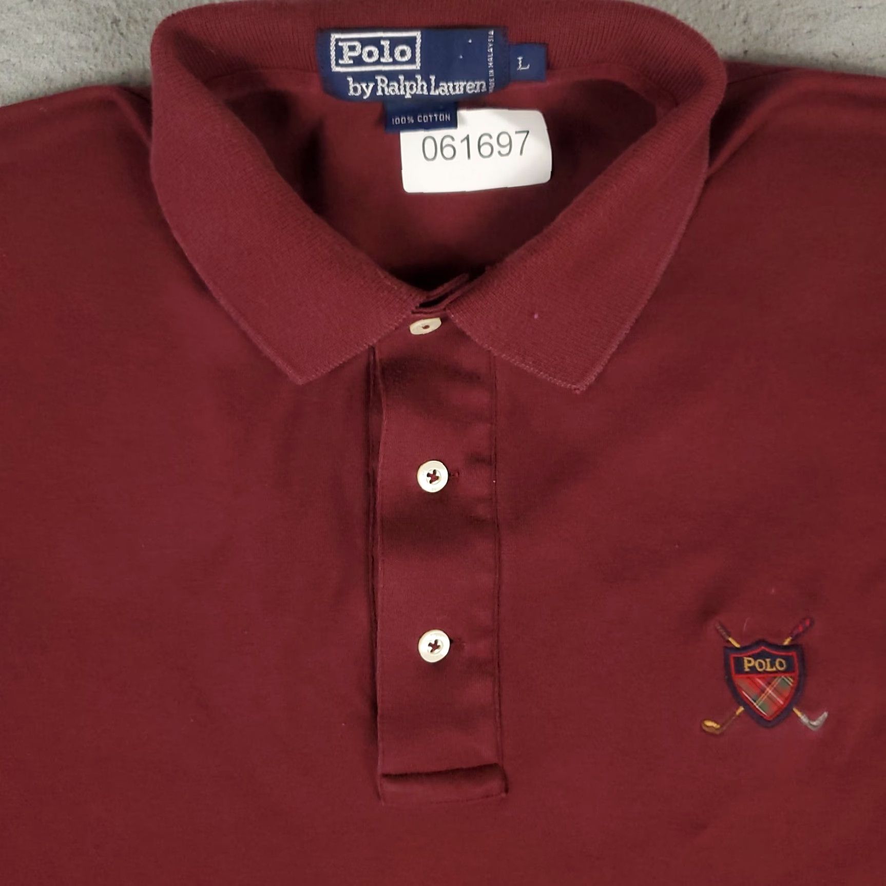 Ralph Lauren VINTAGE Ralph Lauren Polo Shirt Men Size Large Red Cotton Casual Long Sleeve Golf Mens Size US L / EU 52-54 / 3 - 2 Thumbnail