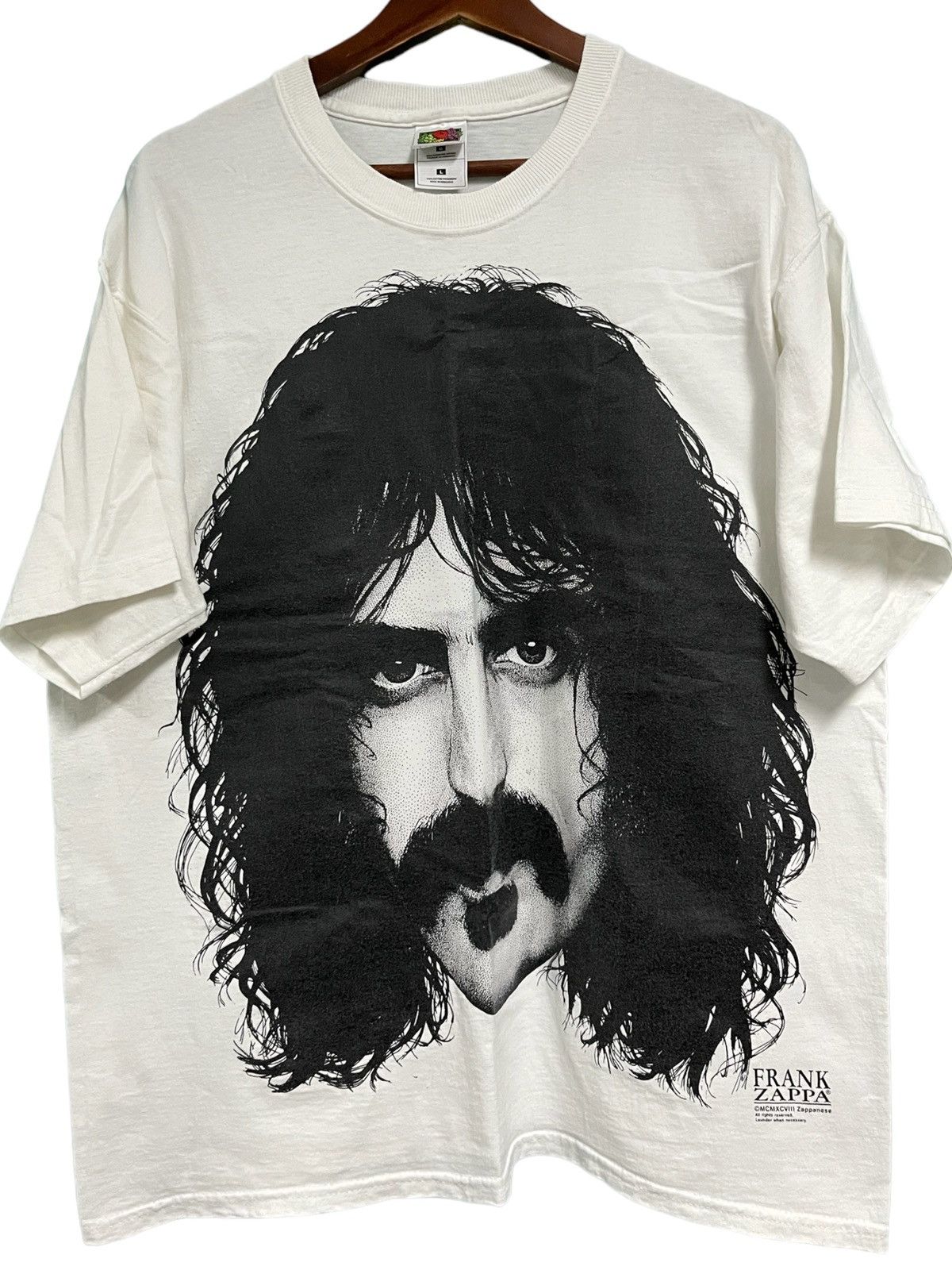 image of Band Tees x Vintage Frank Zappa 90's T Shirt in White, Men's (Size Large)