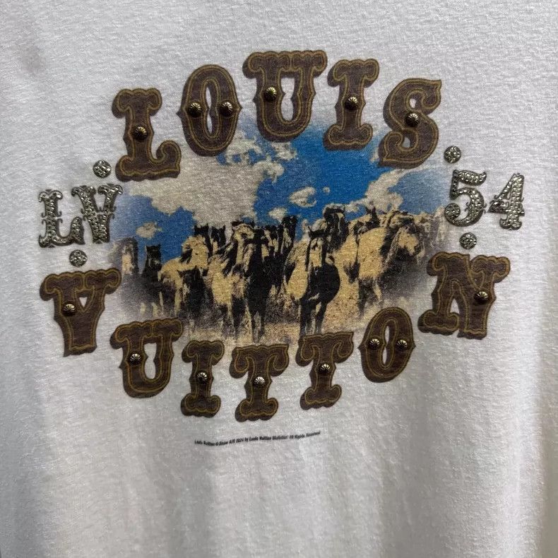 LV Louis Vuitton Western Style Short Sleeve Tee -2505