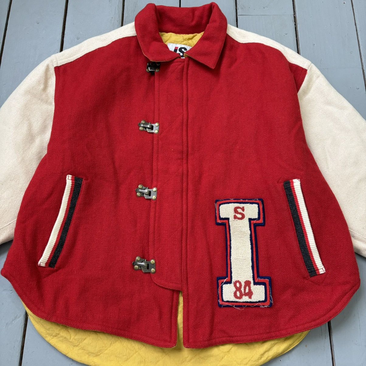 Issey Miyake 1984 I.S Team Varsity Jacket Size US L / EU 52-54 / 3 - 2 Thumbnail