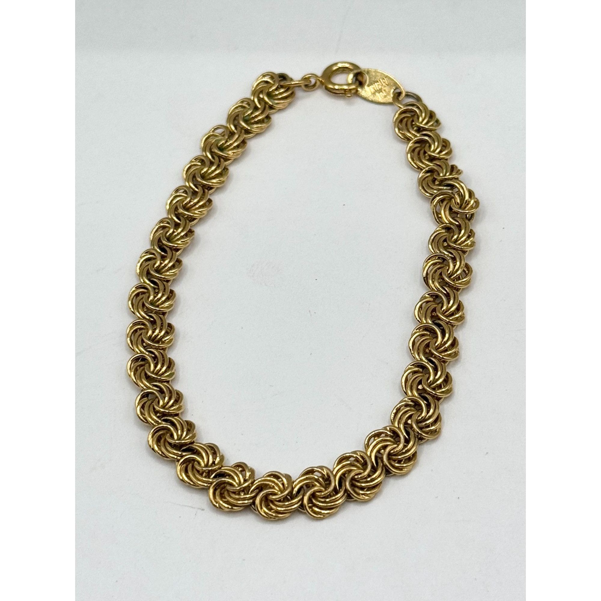 Vintage Vintage Signed Trifari TM Gold Tone Swirl Rosetta Rose Knot Size ONE SIZE - 3 Thumbnail