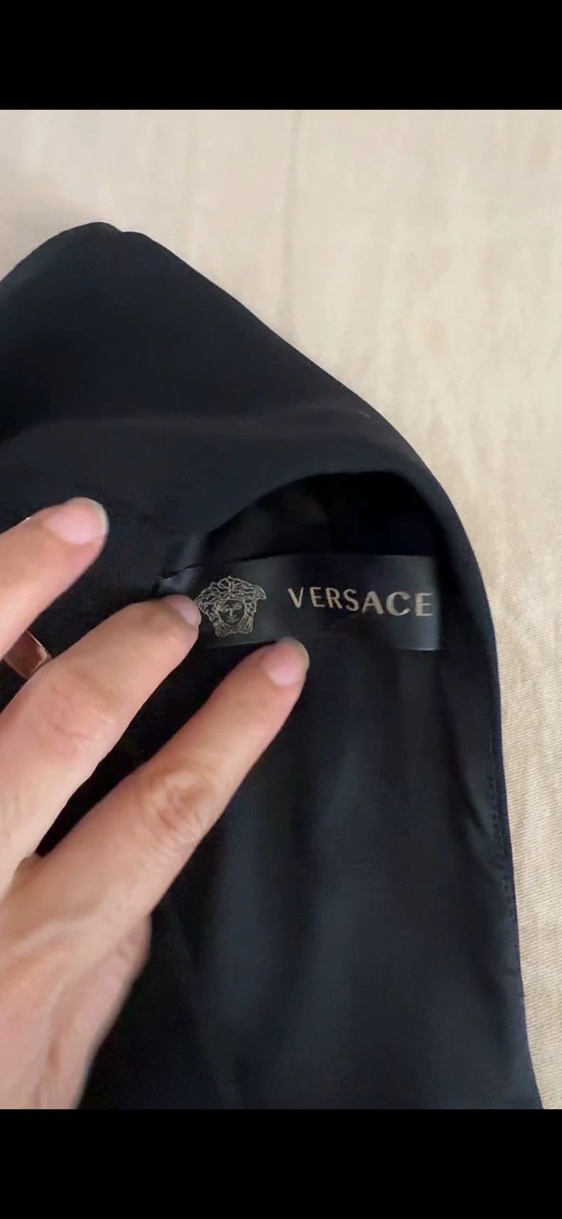 Versace Versace mulberry silk contrast dress dress Size L / US 10 / IT 46 - 5 Thumbnail