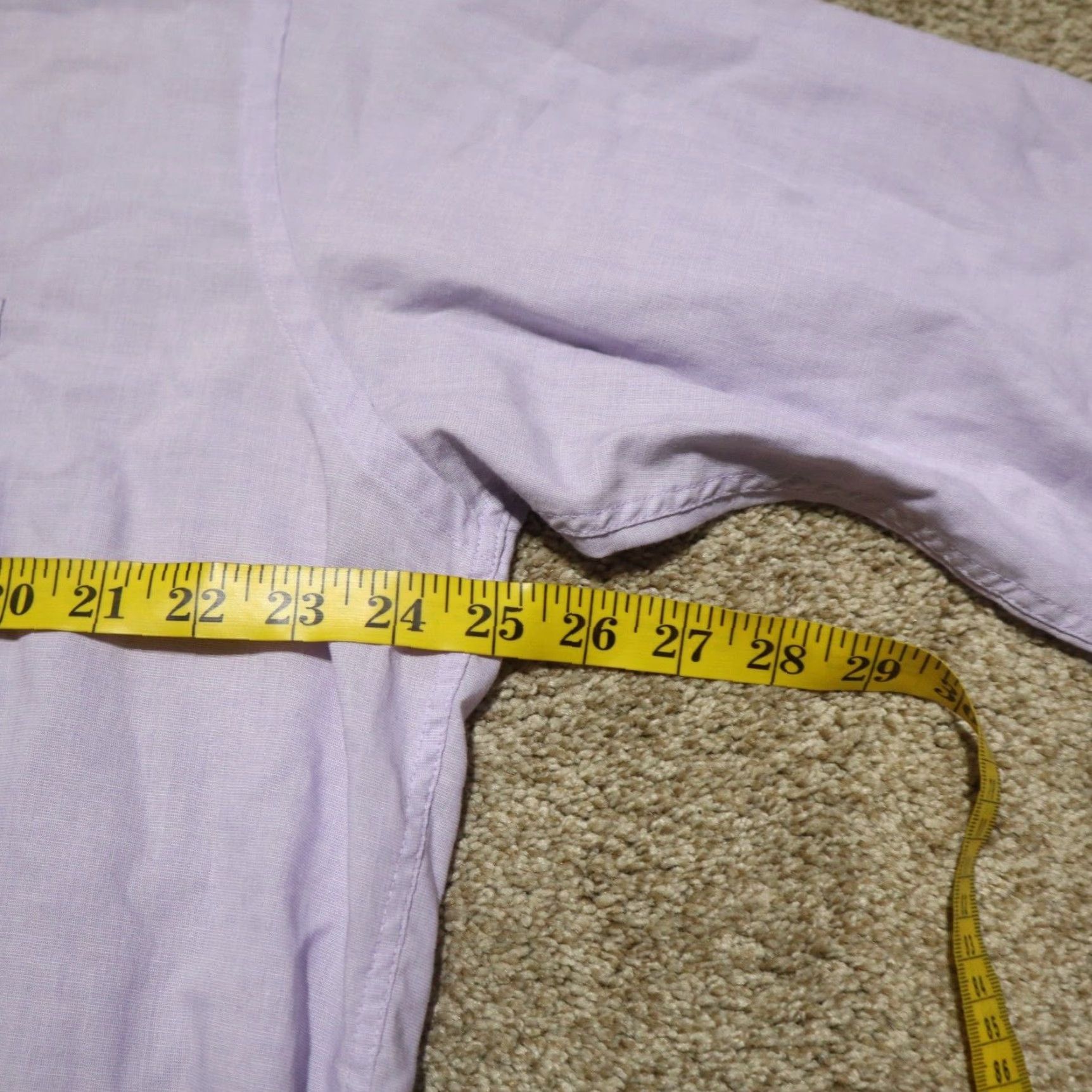Pierre Cardin Pierre Cardin Button-Up Shirt Solid Purple Long Sleeve Men's Size 17.5 34/35 Casual Designer Size US XL / EU 56 / 4 - 5 Thumbnail