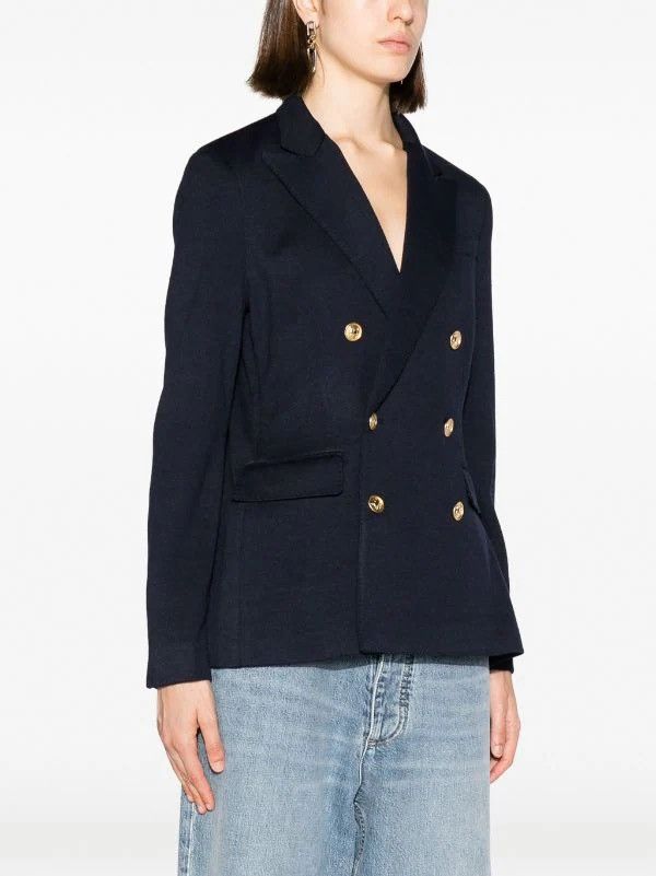 Polo Ralph Lauren POLO RALPH LAUREN Knit Double Breasted Blazer Size S / US 4 / IT 40 - 4 Thumbnail