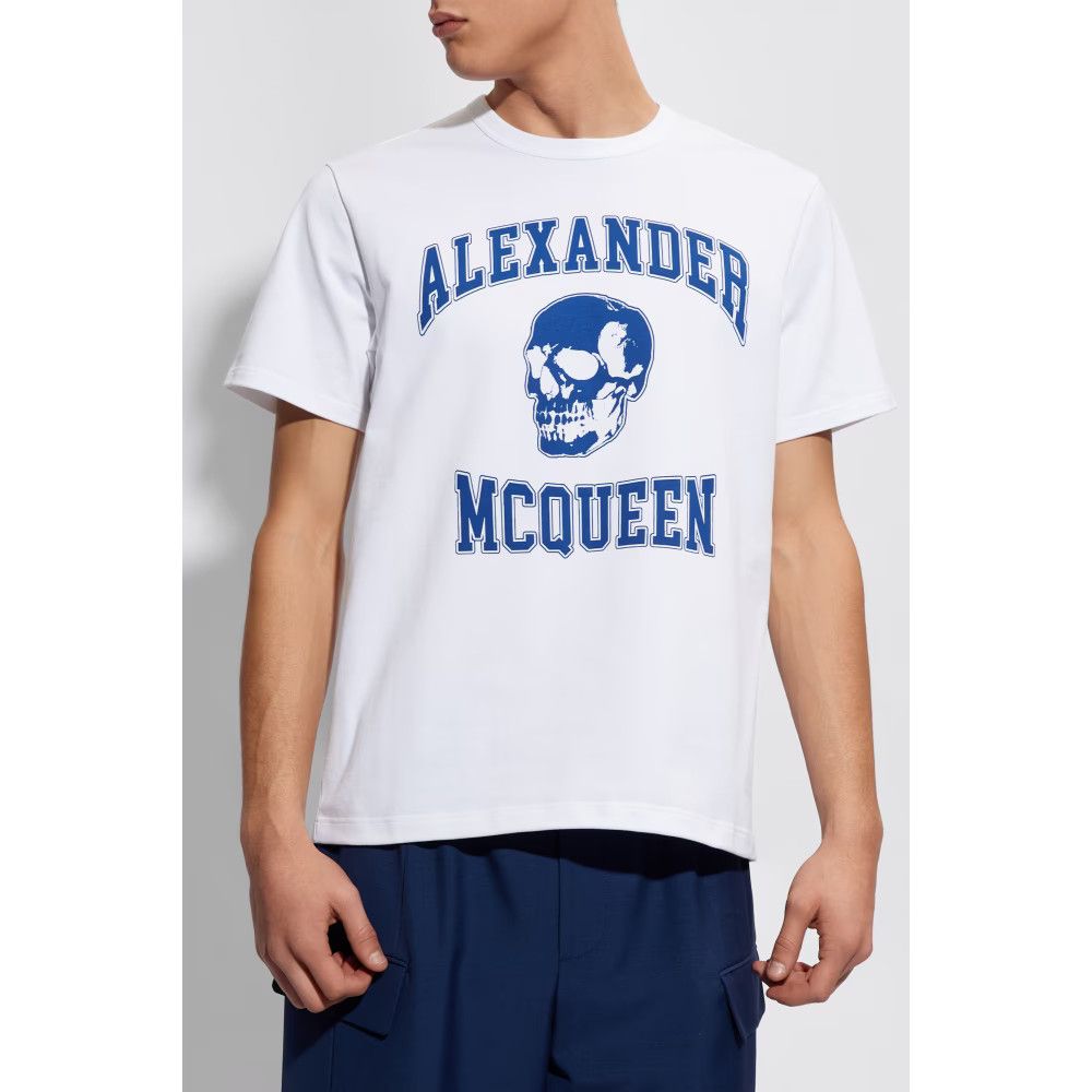 Alexander McQueen o1y1024 T-Shirt In White Size US XL / EU 56 / 4 - 3 Thumbnail