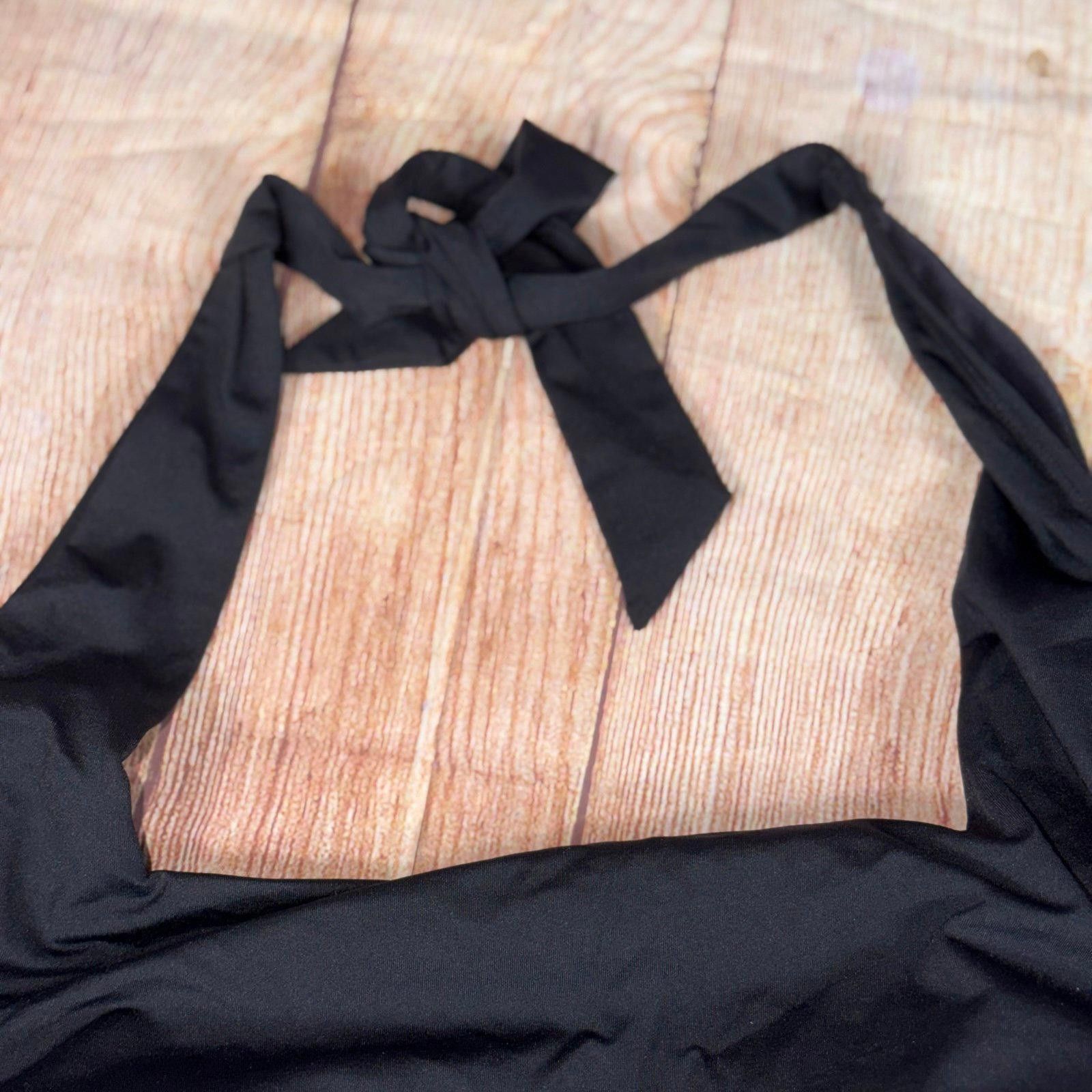 Lands' End Lands' End Square Neck Tie Halter Bikini Top 1X NWOT Size ONE SIZE - 4 Thumbnail