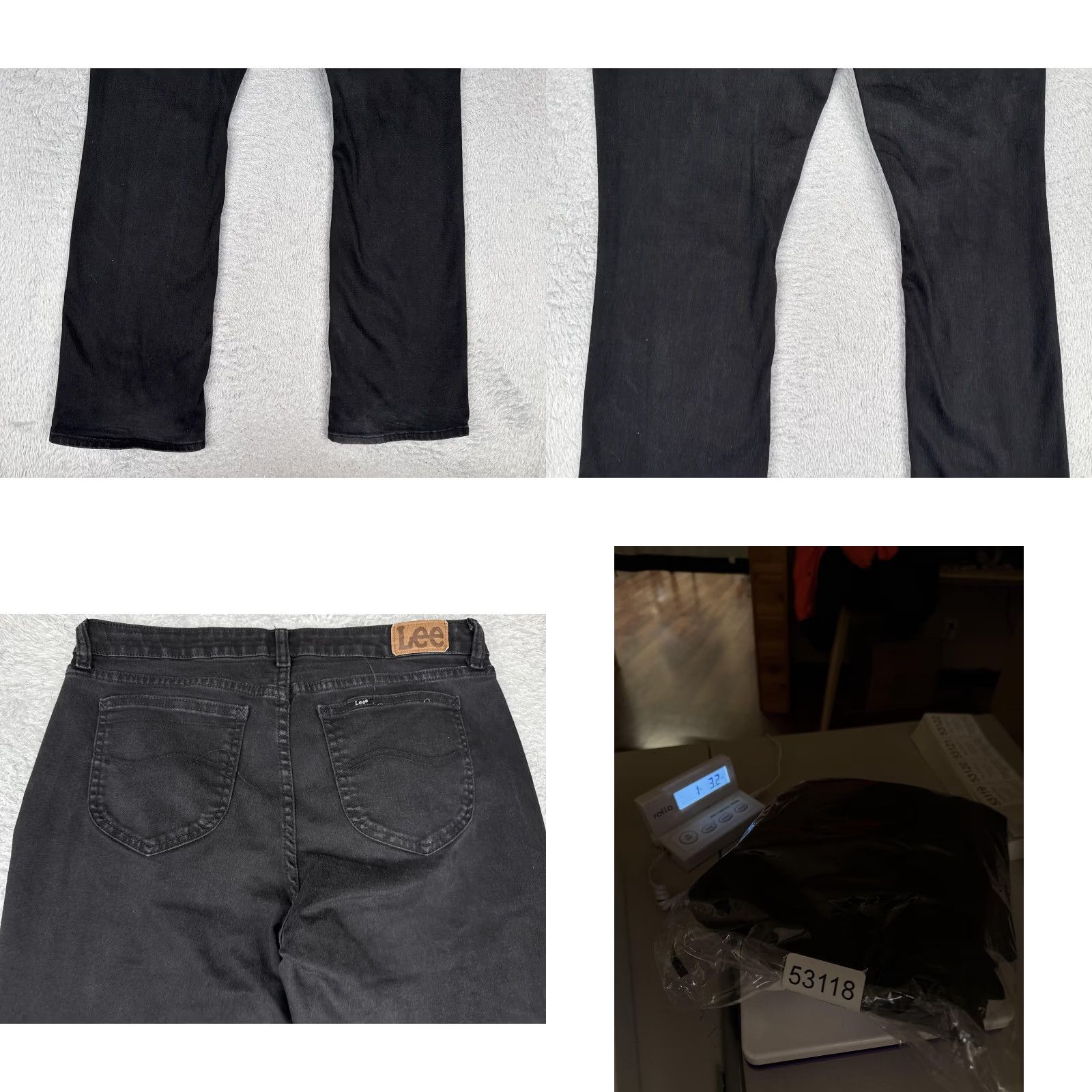 Lee LEE Jeans Womens 12 Bootcut Denim High Rise Black Dark Wash Stretch Casual 32x32 Size 34" / US 12 / IT 48 - 10 Thumbnail