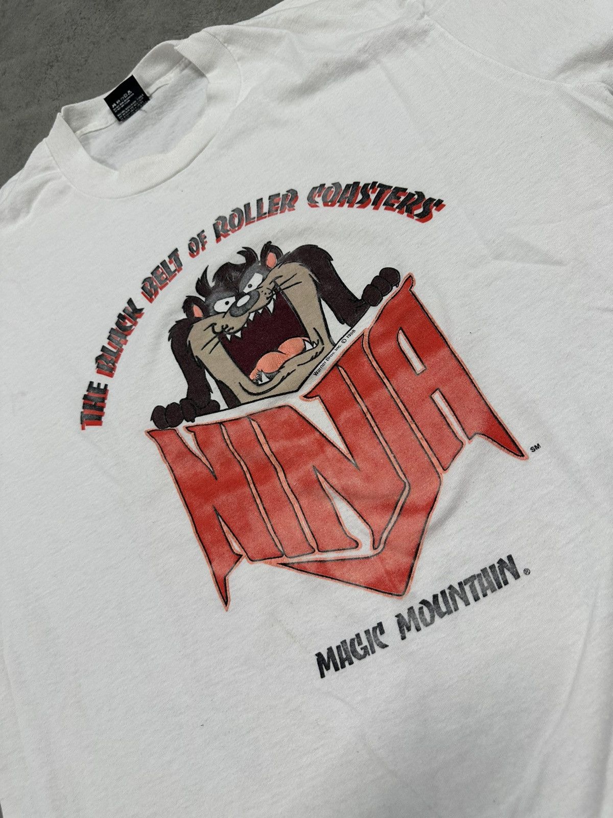 Fruit Of The Loom × Vintage Vintage Taz Rollercoaster Tee Size US XL / EU 56 / 4 - 2 Thumbnail