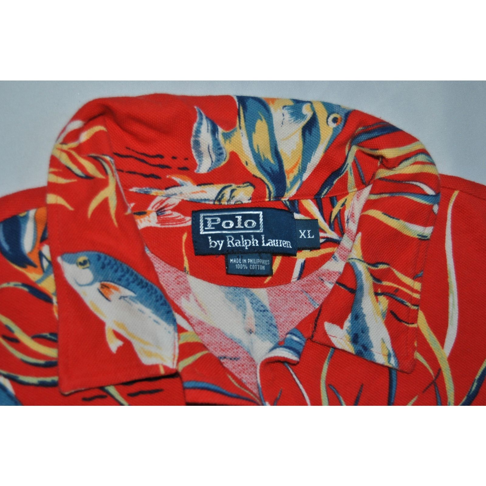 Ralph Lauren Vintage Ralph Lauren XL Hawaiian Tropical Fish Polo Size US XL / EU 56 / 4 - 7 Thumbnail