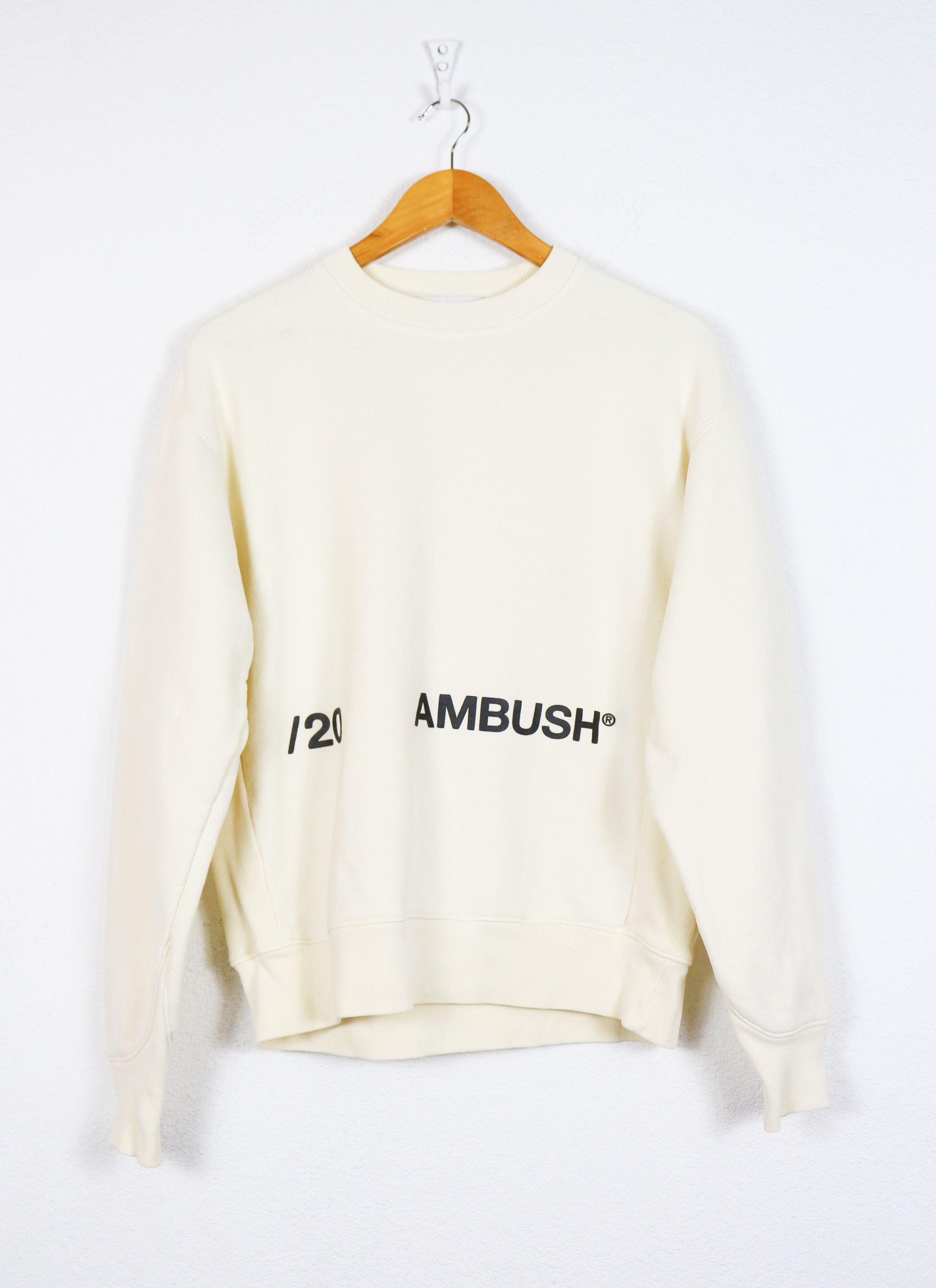 Ambush Design Ambush Boxy Oversized Logo Light Beige Sweatshirt Size US S / EU 44-46 / 1 - 1 Thumbnail