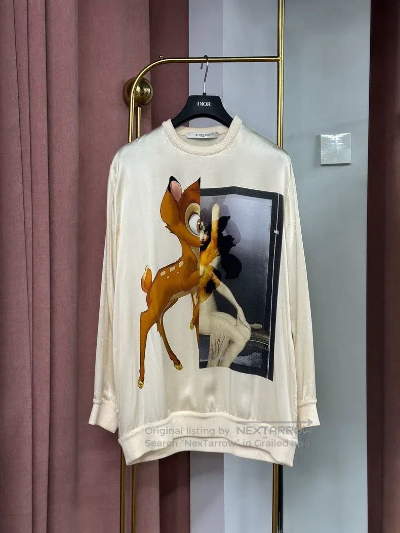 Other Givenchy Beige Silk Patchwork Deer Print Long Sleeve Top S Size US XS / EU 42 / 0 - 1 Thumbnail