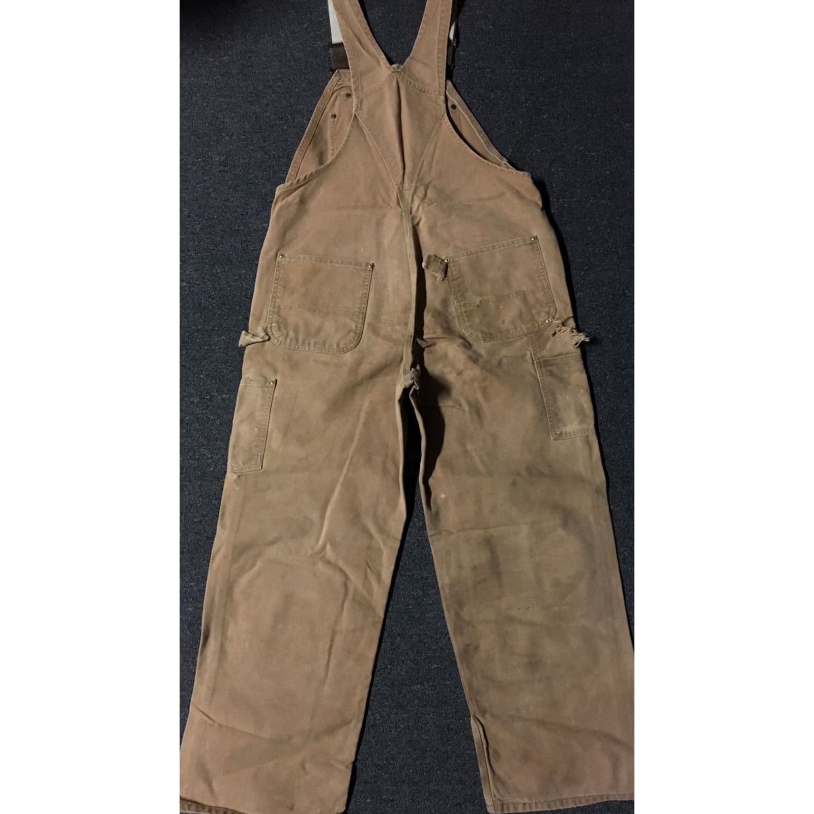 Carhartt VINTAGE Carhartt Overalls Shirt Mens 38 Tan Distressed 70s 80s USA Grunge Punk Trucker Workwear Retro Western 90s Union Made Size US 38 / EU 54 - 2 Thumbnail