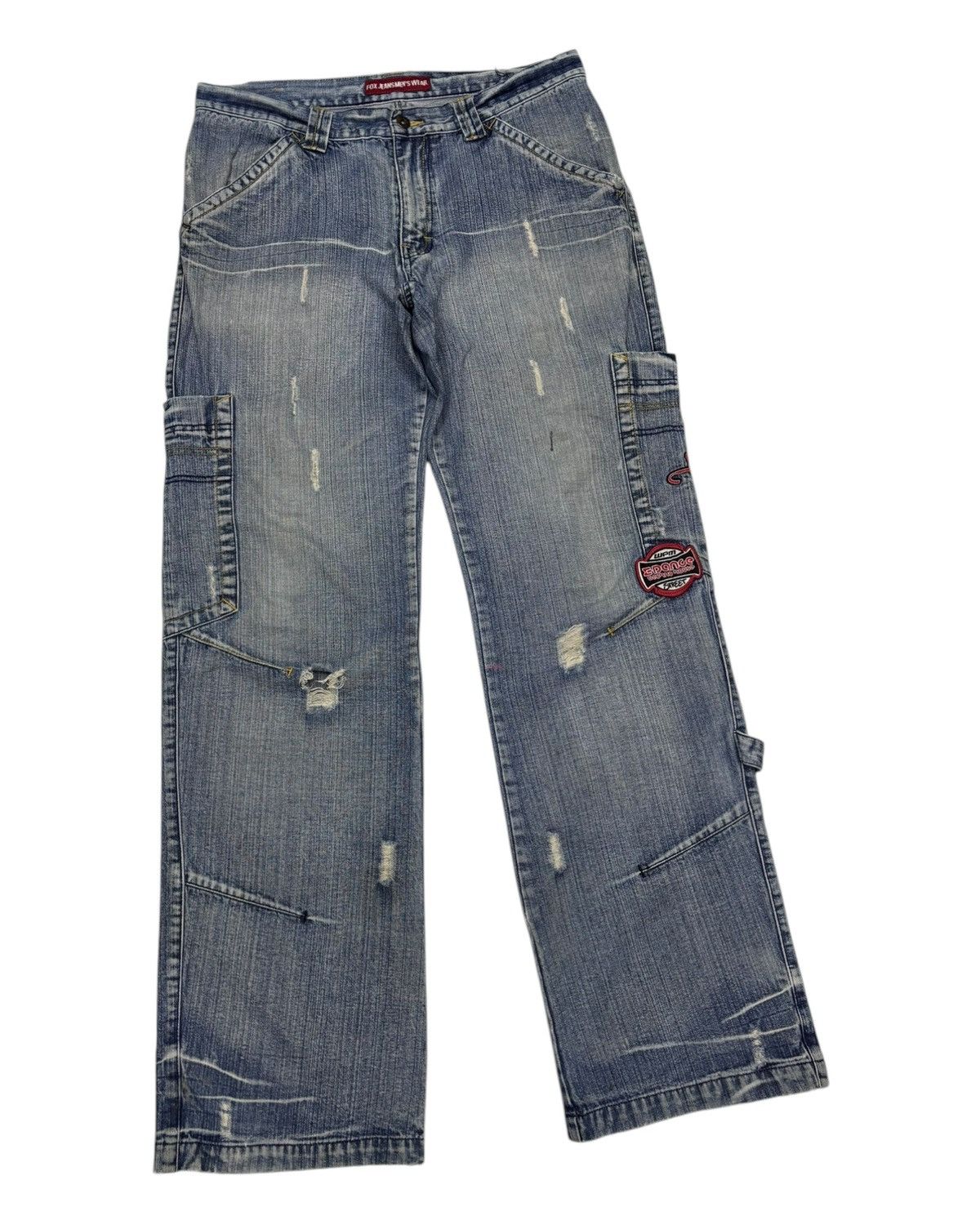 JNCO 🔥BAGGY JEANS MULTI POCKET DENIM FOX JEANS MENSWEAR HYPE Size US 35 - 5 Thumbnail