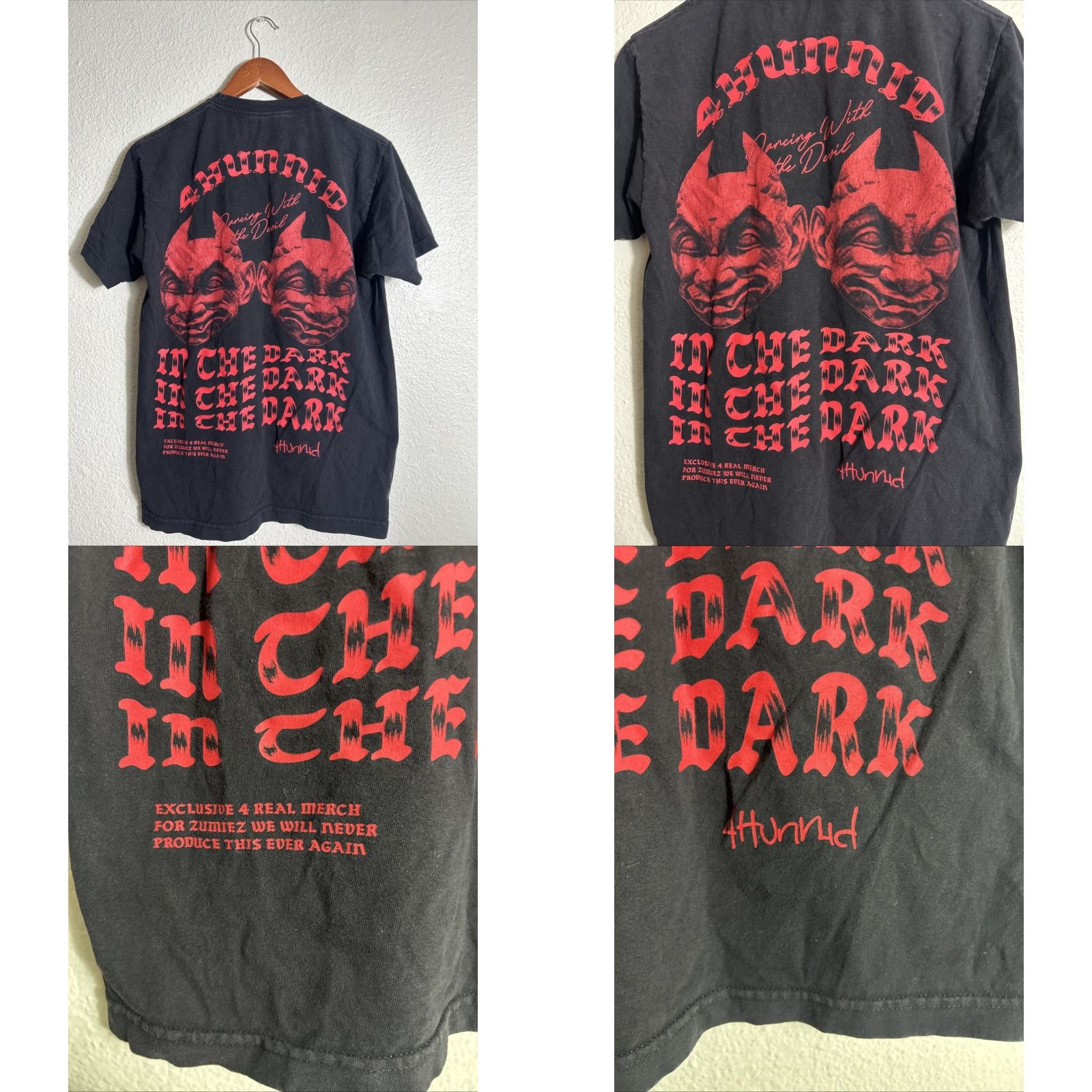 Vintage YG 4Hunnid T-Shirt Mens M Black California Hip Hop Music Logo Graphic Print Crew Neck Short Sleeve All Seasons Lightweight Machine Washable Size US M / EU 48-50 / 2 - 8 Thumbnail