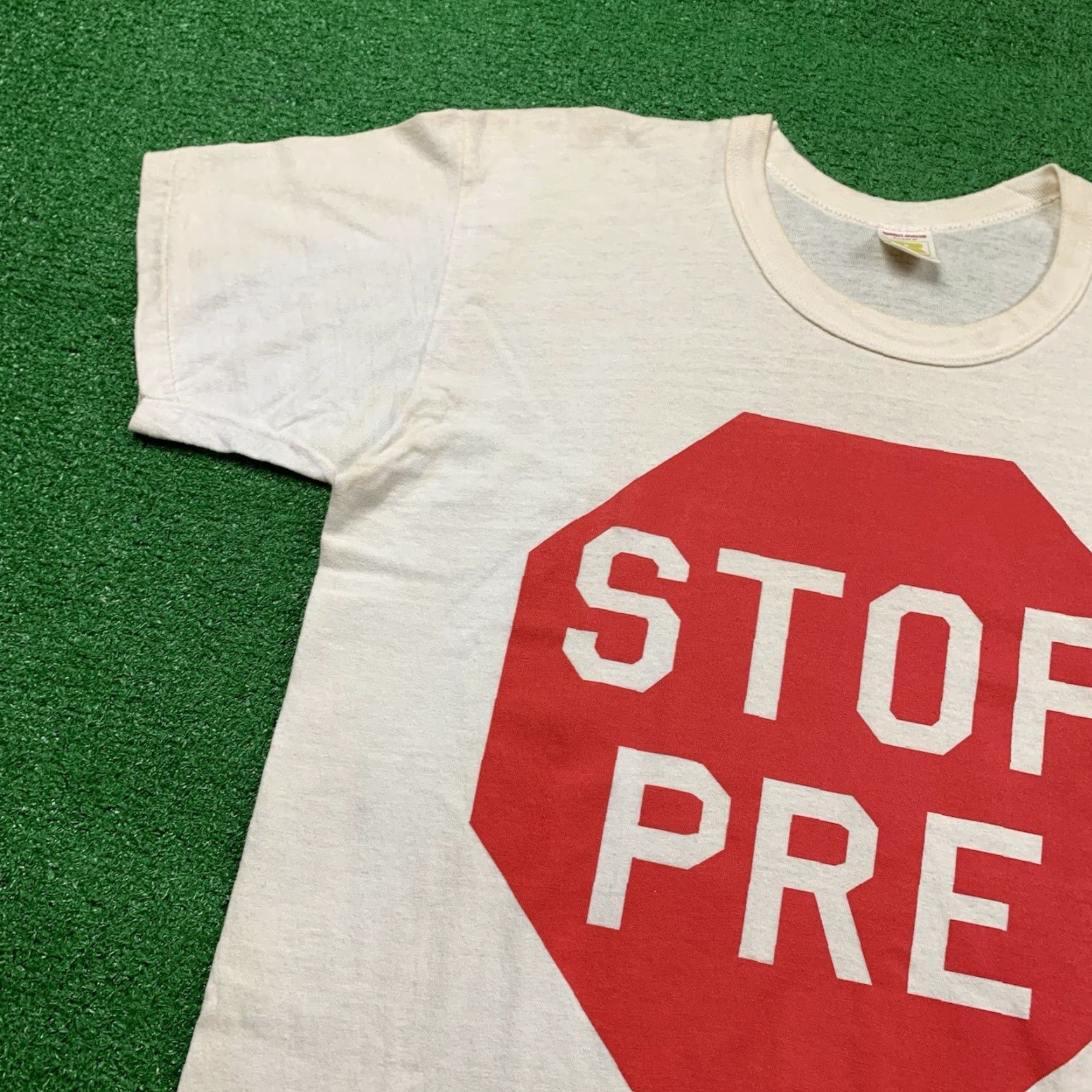 Nike VINTAGE Nike STOP PRE 1972 T Shirt OG Rare Geisha Rap Hike Track 70s 70s XL White Cotton Graphic Tee Unisex Mens Womens Boys Girls Size US XL / EU 56 / 4 - 7 Thumbnail