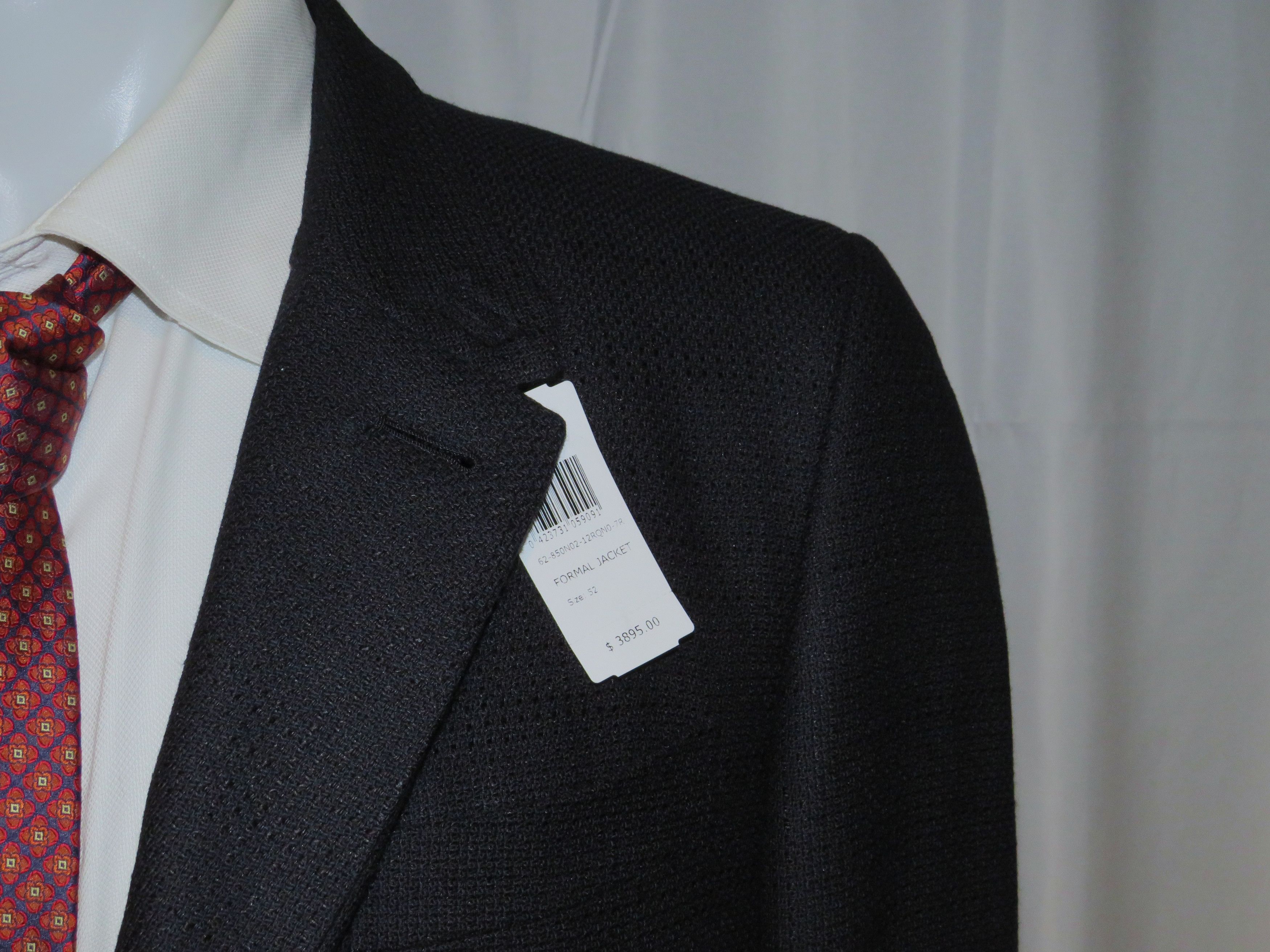 Ermenegildo Zegna Couture Black Hopsack Silk Blend Two Button Blazer 42R NWT Size 42R - 3 Thumbnail