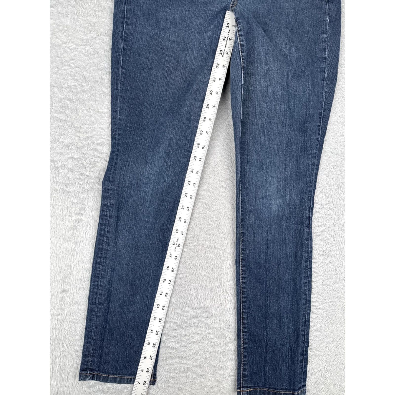 Torrid Torrid Jeans Womens Skinny Blue Mid Rise 12R 31x30 Stretch Double Button Zip 5-Pocket Denim Cotton Polyester Spandex Size 34" / US 12 / IT 48 - 7 Thumbnail