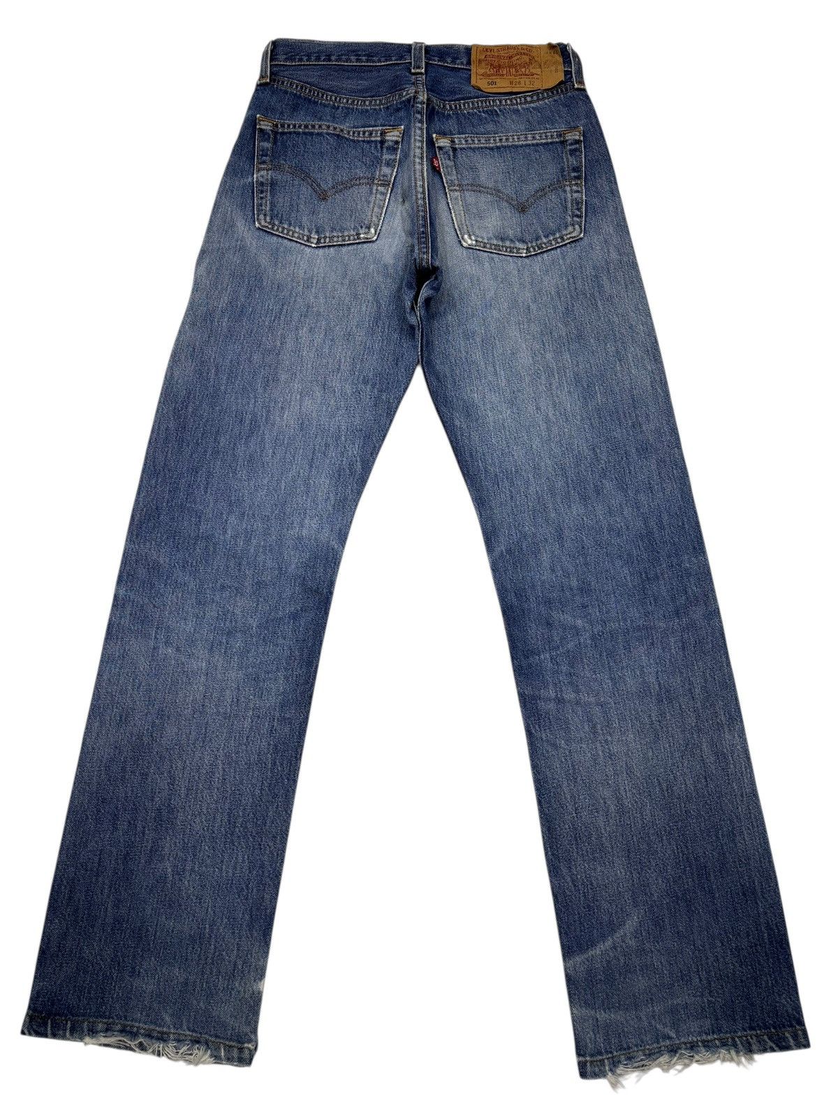 Levi's Vintage Levis 501 USA Blue Distressed Denim Jeans Size US 27 - 6 Thumbnail