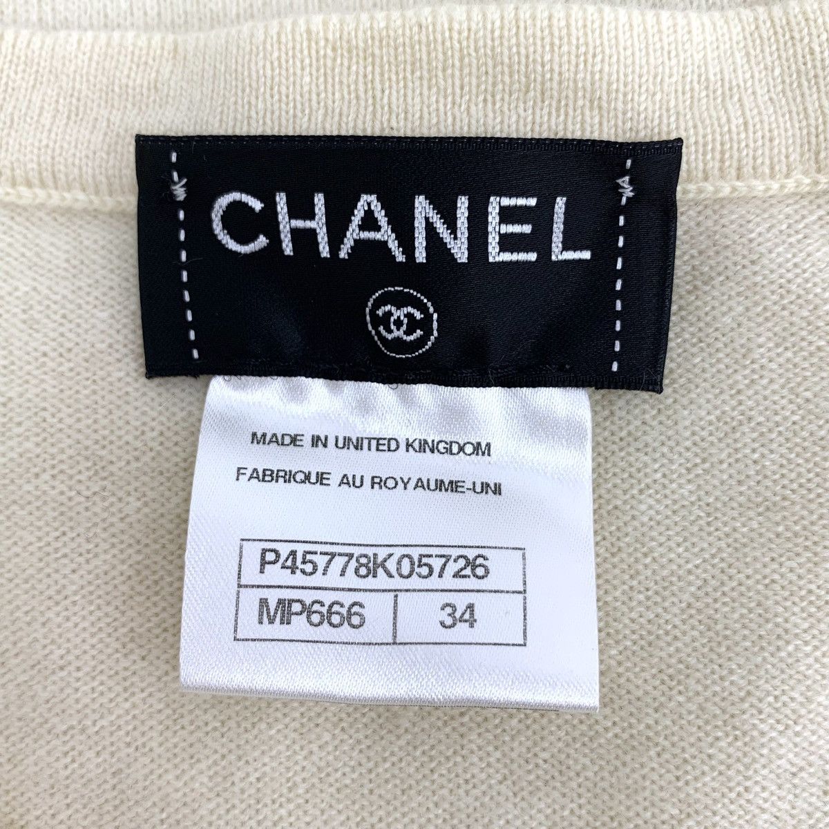 Chanel Chanel Double C Flocked Cashmere Long Sleeve Knitwear K26WX Size XS / US 0-2 / IT 36-38 - 5 Thumbnail