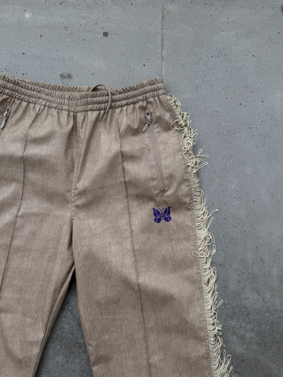 Japanese Brand × Needles 🦋Needles Cowboy Style Eco Leather Pants Size US 32 / EU 48 - 1 Thumbnail