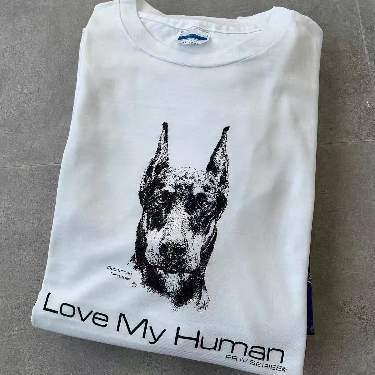 Vintage White Washed Vintage Puppy Print T-Shirt Size US M / EU 48-50 / 2 - 3 Thumbnail