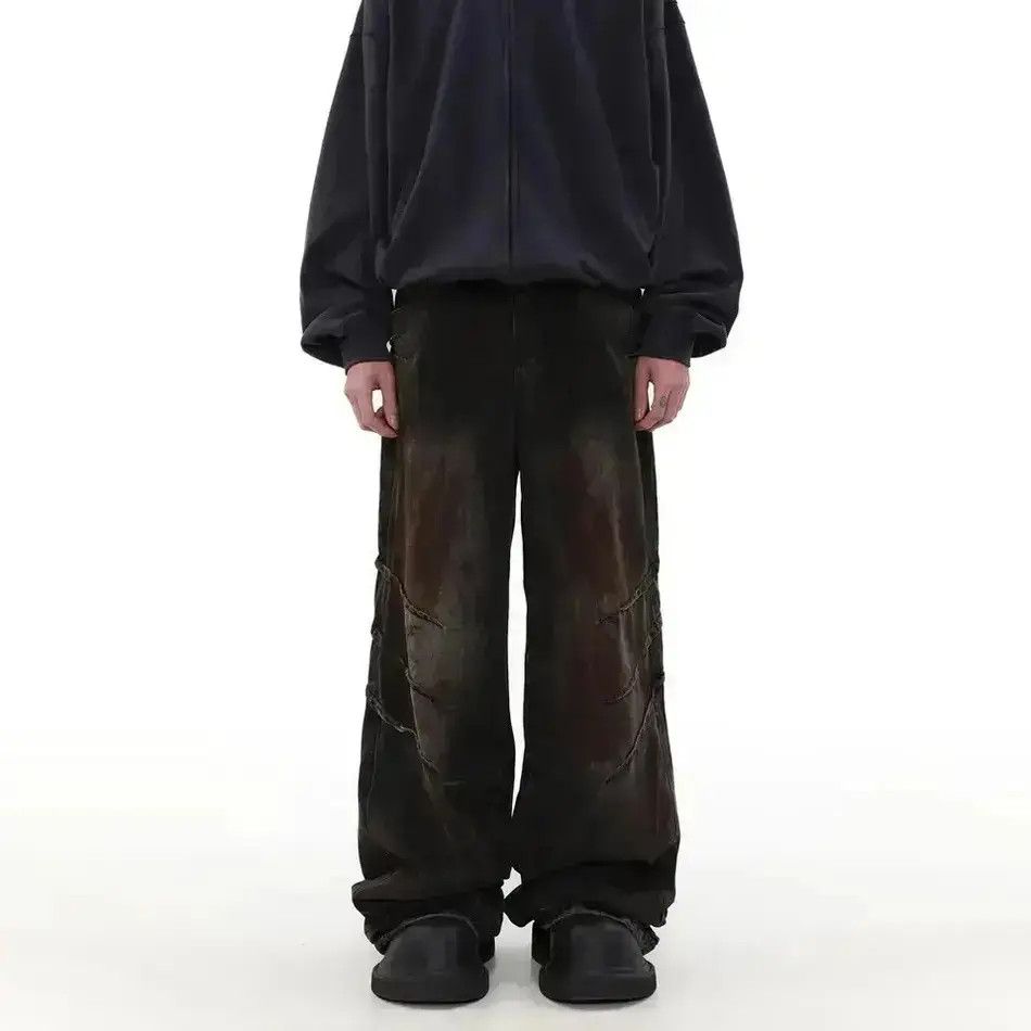 Japanese Brand Streetwear Washed Gradient Wide Leg Jeans Design Trousers Size US 32 / EU 48 - 1 Thumbnail