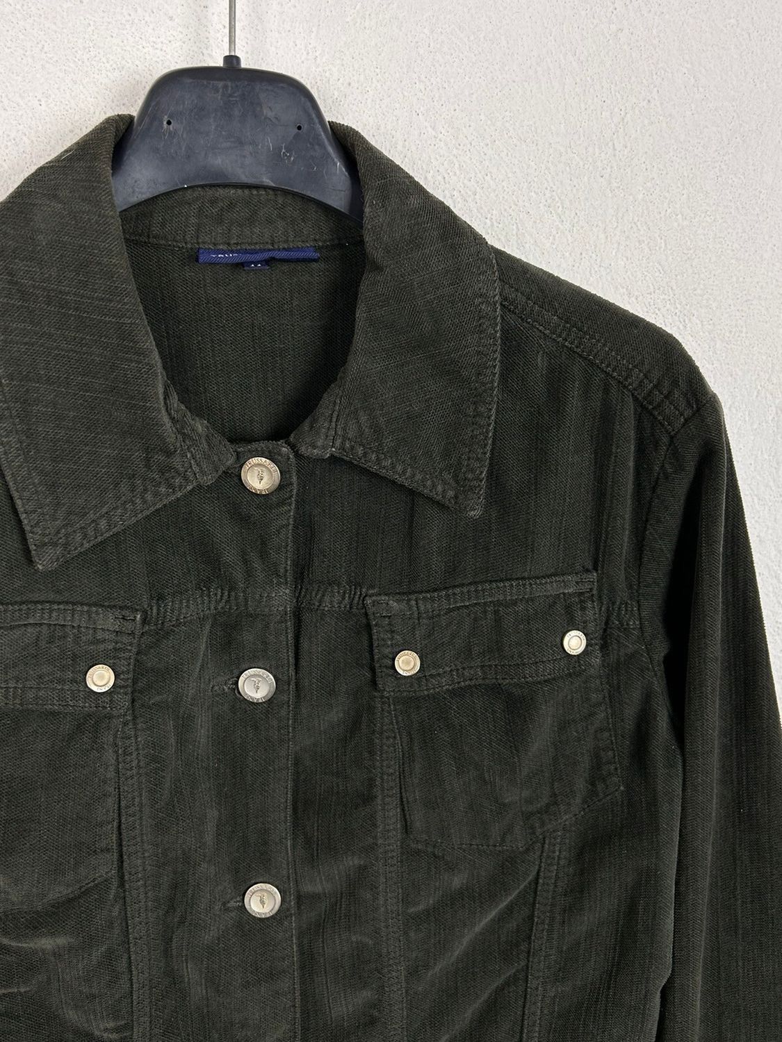 Trussardi Trussardi Jeans Soft Velour Denim Style Button-Up Jacket Size M / US 6-8 / IT 42-44 - 2 Thumbnail