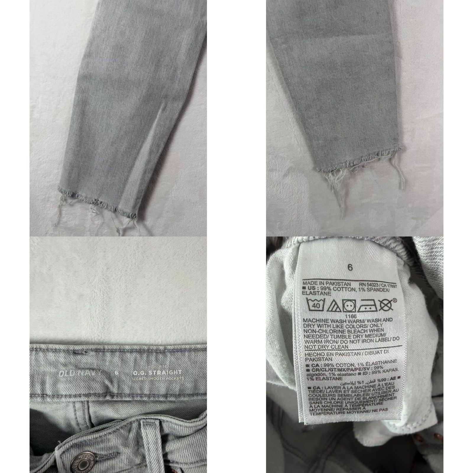 Old Navy Old Navy OG Straight High Rise Light Charcoal Jeans Size 6 - 90s Vintage Straight Leg Denim 5-Pocket Womens Jeans Size 28" / US 6 / IT 42 - 9 Thumbnail
