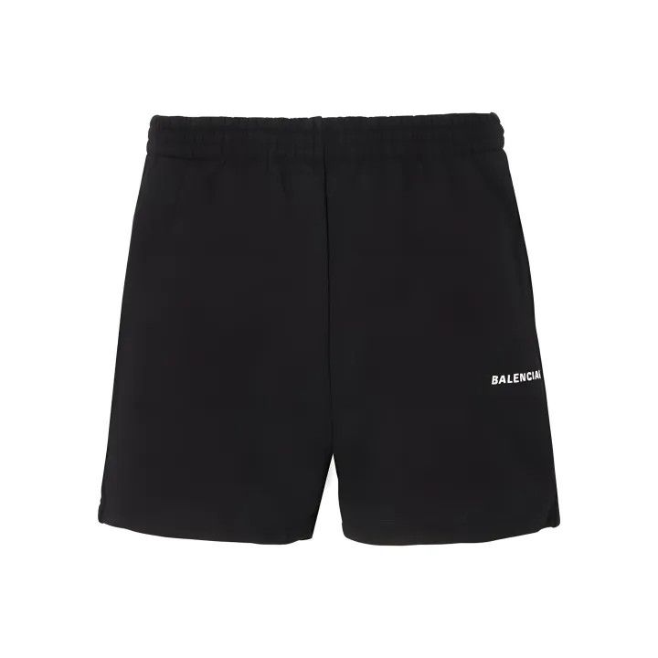 Balenciaga Balenciaga Black Logo Print Casual Shorts for Men Size US 26 / EU 42 - 1 Thumbnail