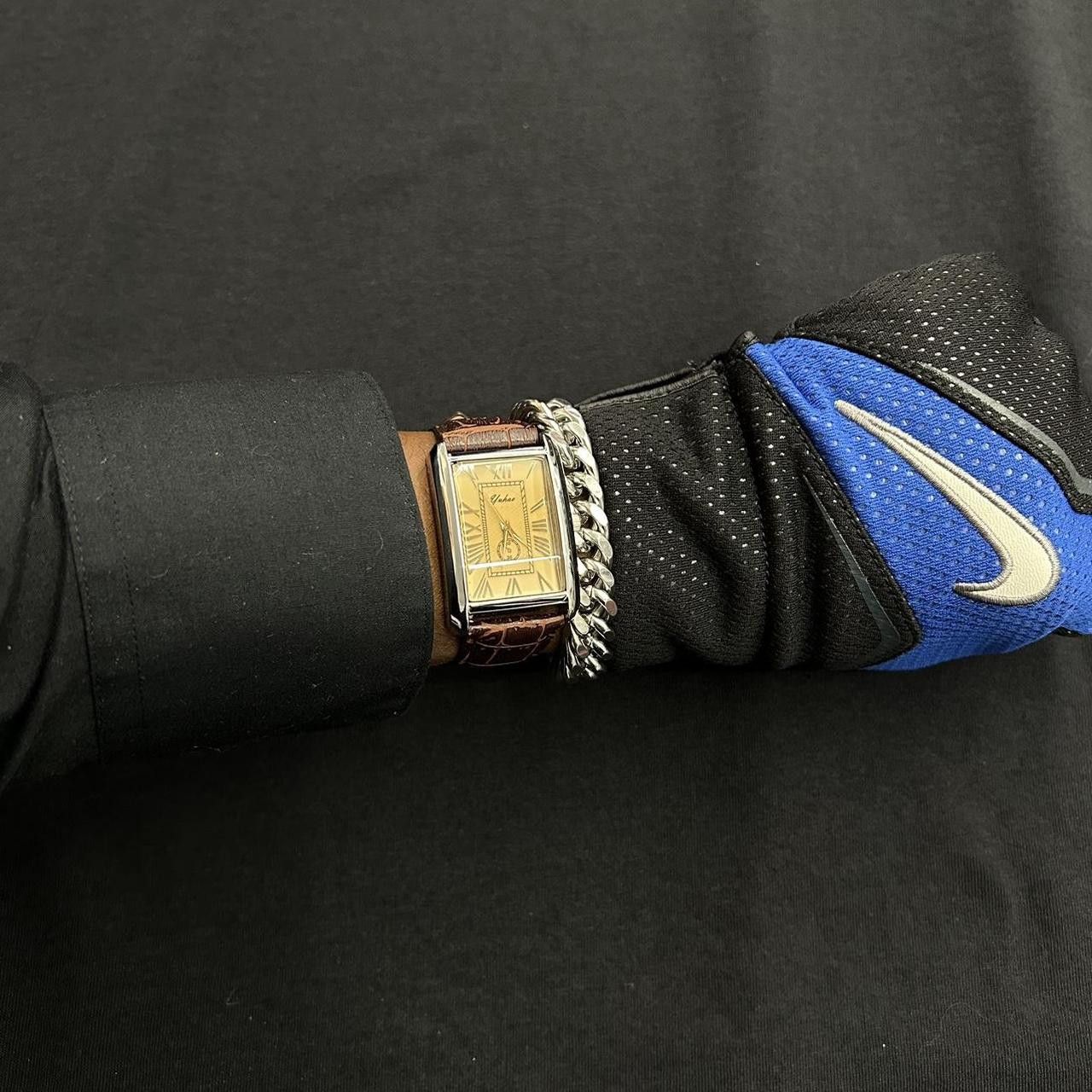 Vintage Vintage 2000s style Brown Rectangular Quartz Leather Watch Size ONE SIZE - 5 Thumbnail