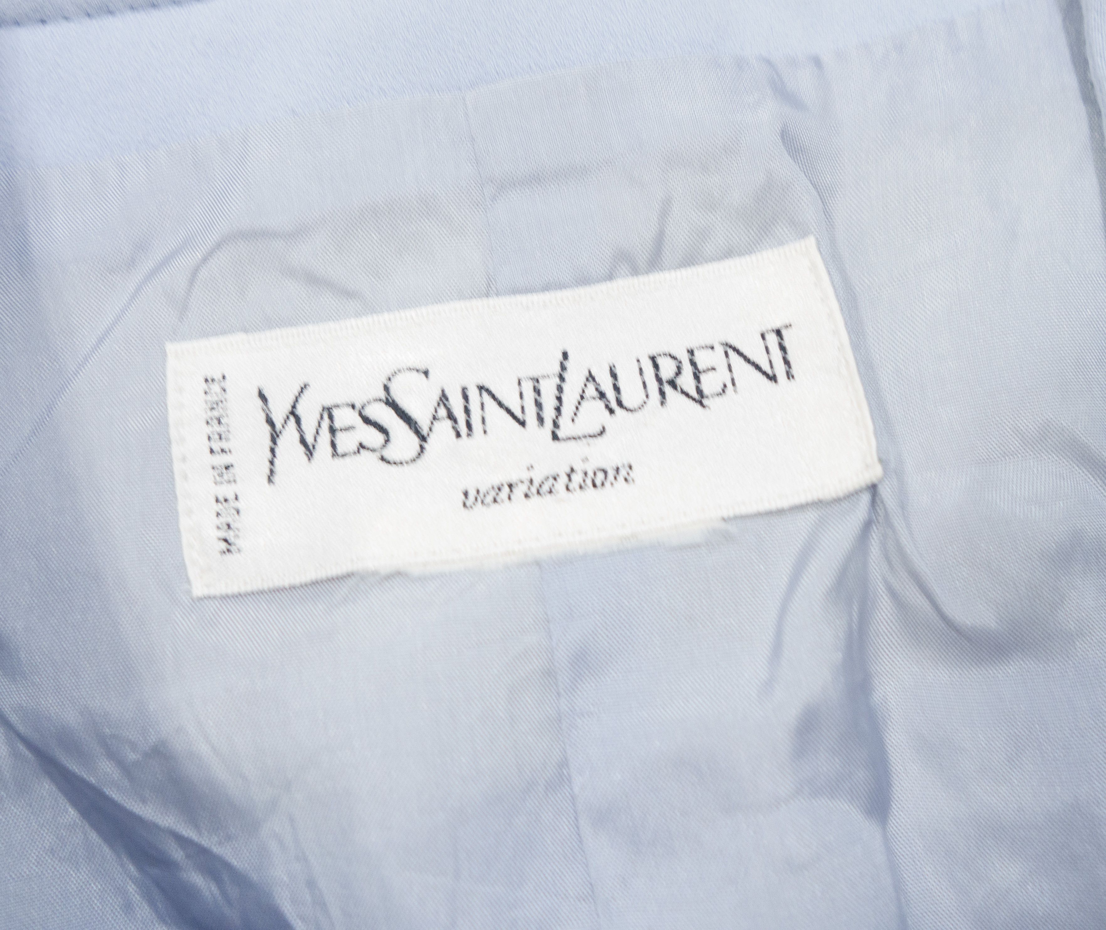 Yves Saint Laurent 90s YSL Variation Collarless Structured Hourglass Blazer Size L / US 10 / IT 46 - 8 Thumbnail