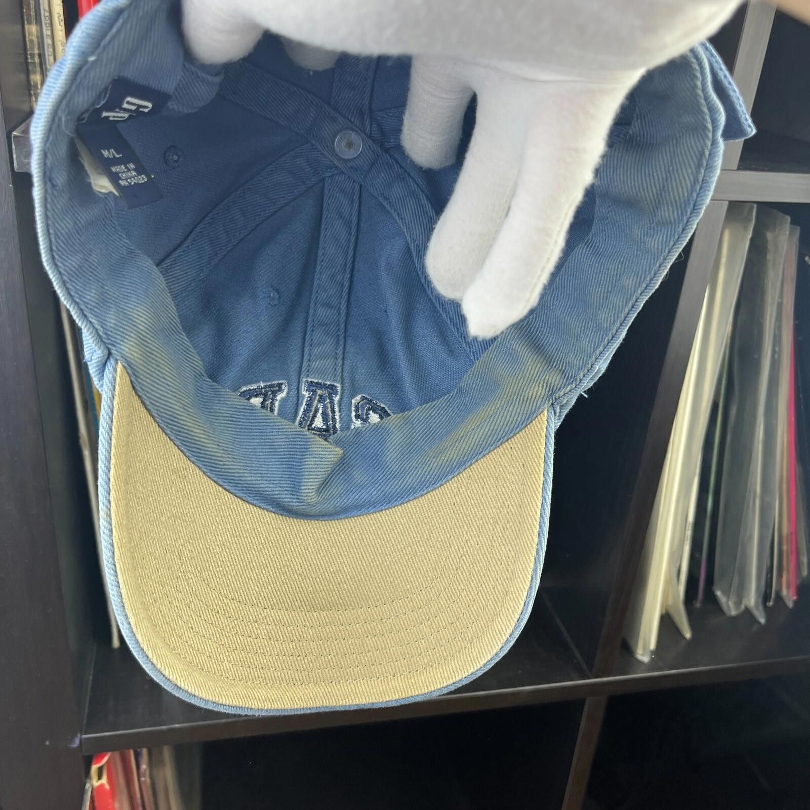 Gap Vintage 90s Gap Strap Back Hat Medium Large Baby Blue Size ONE SIZE - 4 Thumbnail