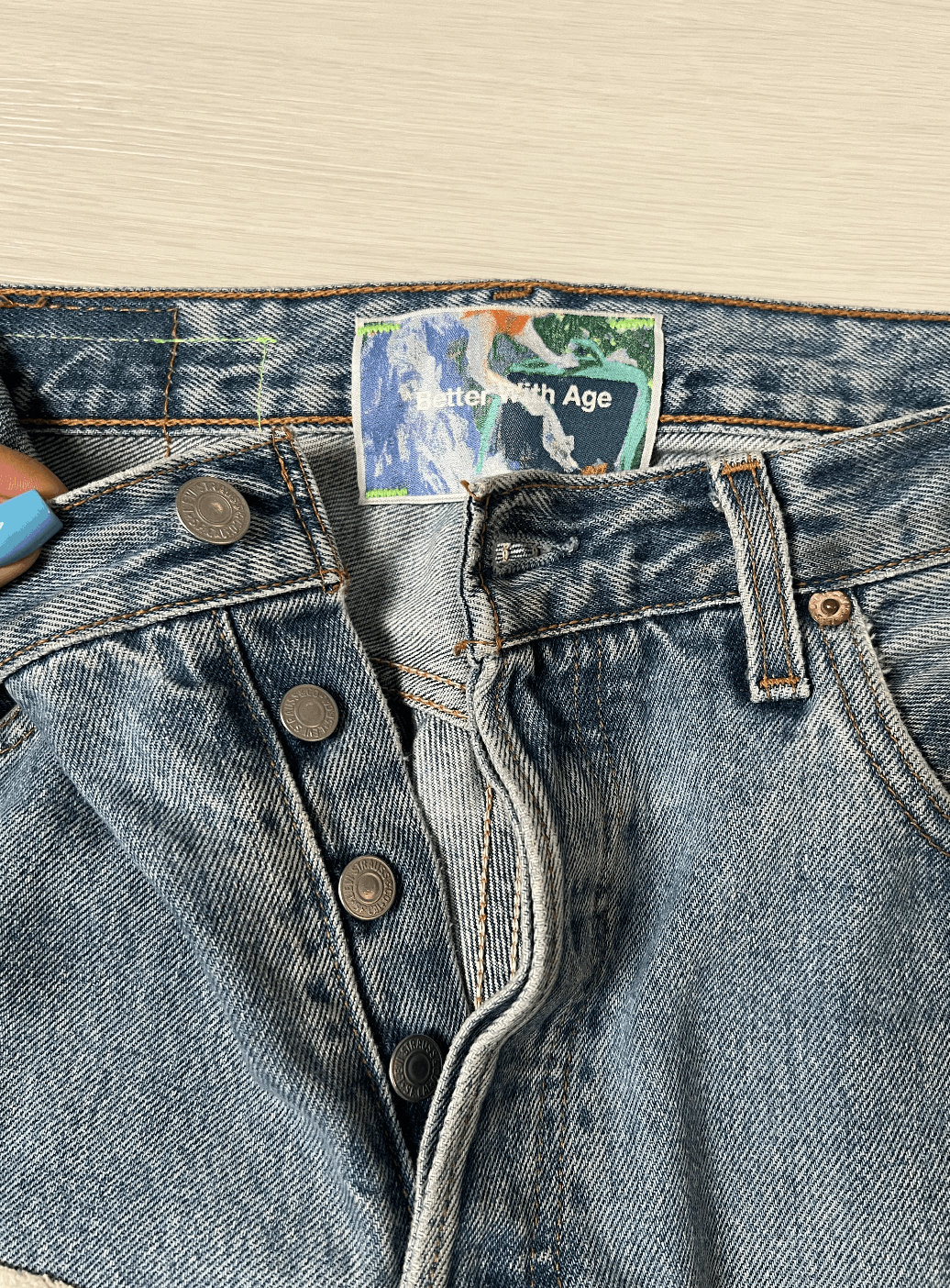 Better With Age Better with Age Patchwork Jeans Size US 34 / EU 50 - 3 Thumbnail