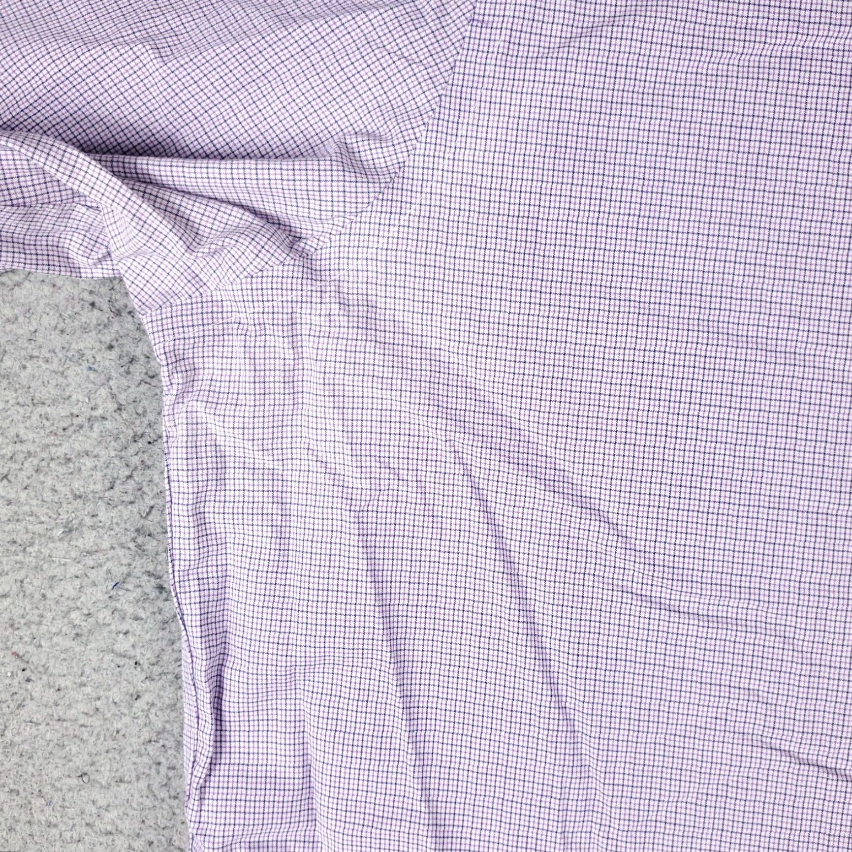 Tommy Hilfiger Tommy Hilfiger Dress Shirt 17.5 Purple Check Long Sleeve Button Up Mens Size 46R - 3 Thumbnail