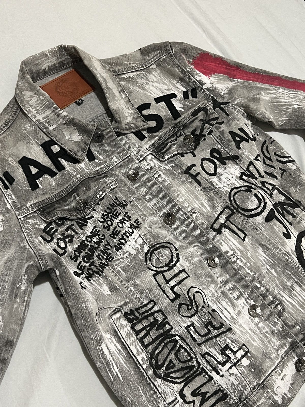 Vintage Graffiti Jean Jacket Size US S / EU 44-46 / 1 - 1 Thumbnail