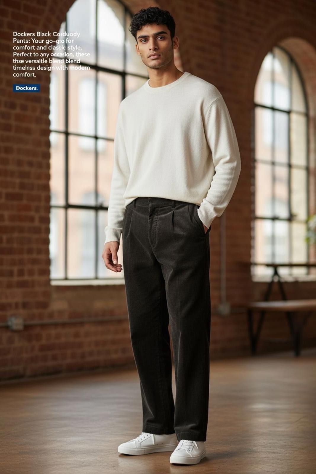 Dockers Dockers Men's Black Corduroy Pants Size US 36 / EU 52 - 1 Thumbnail