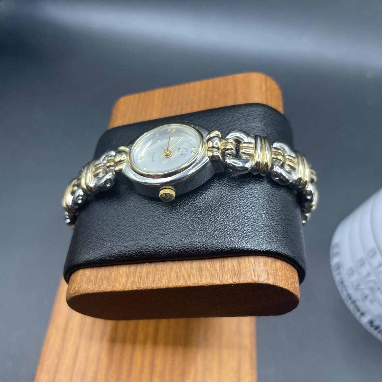 Designer Cache Watch Women Gold & Silver Quartz Watch New Battery Size ONE SIZE - 3 Thumbnail