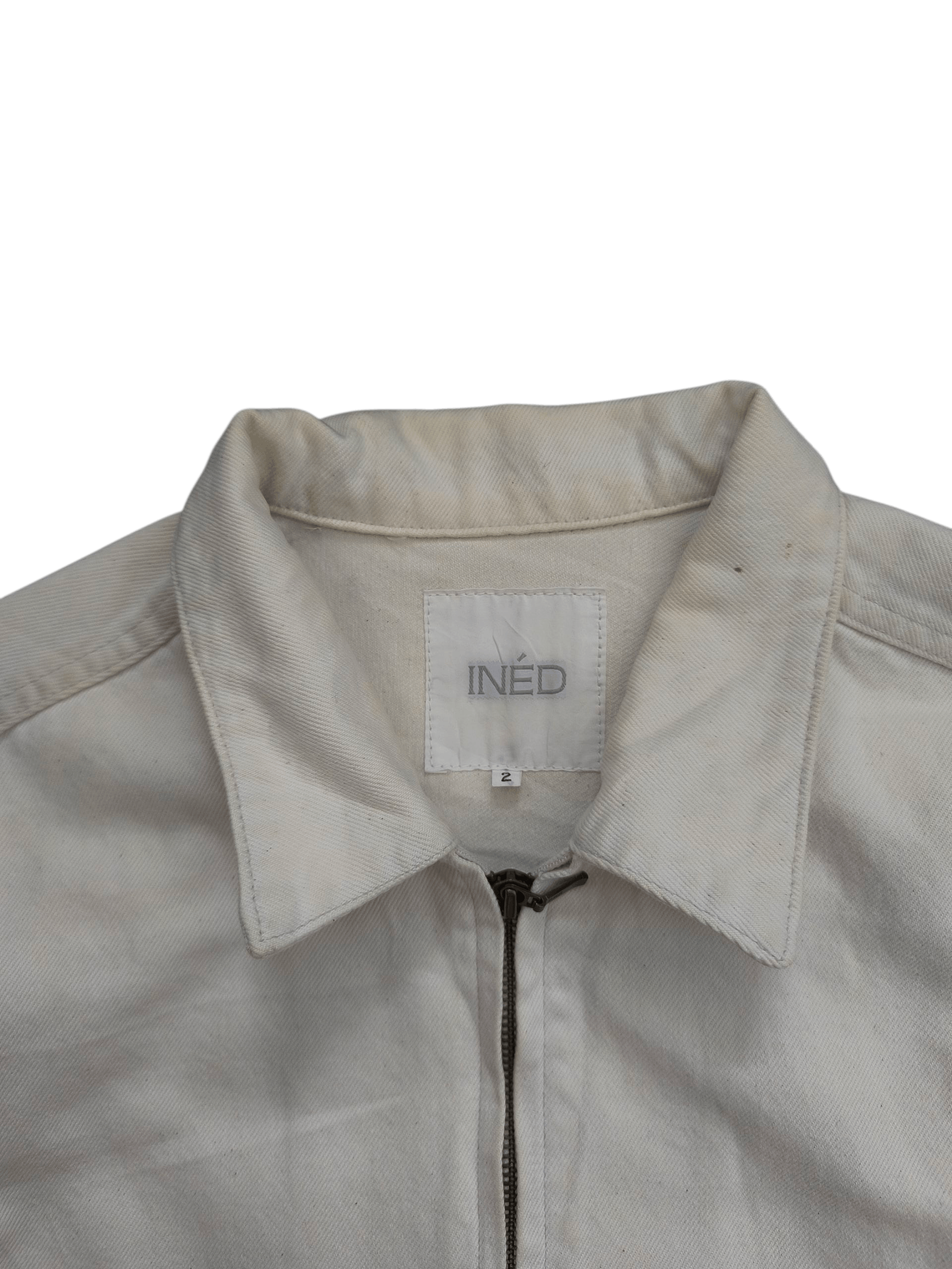 Yohji Yamamoto Ined Homme White Denim Jacket Size US M / EU 48-50 / 2 - 7 Thumbnail
