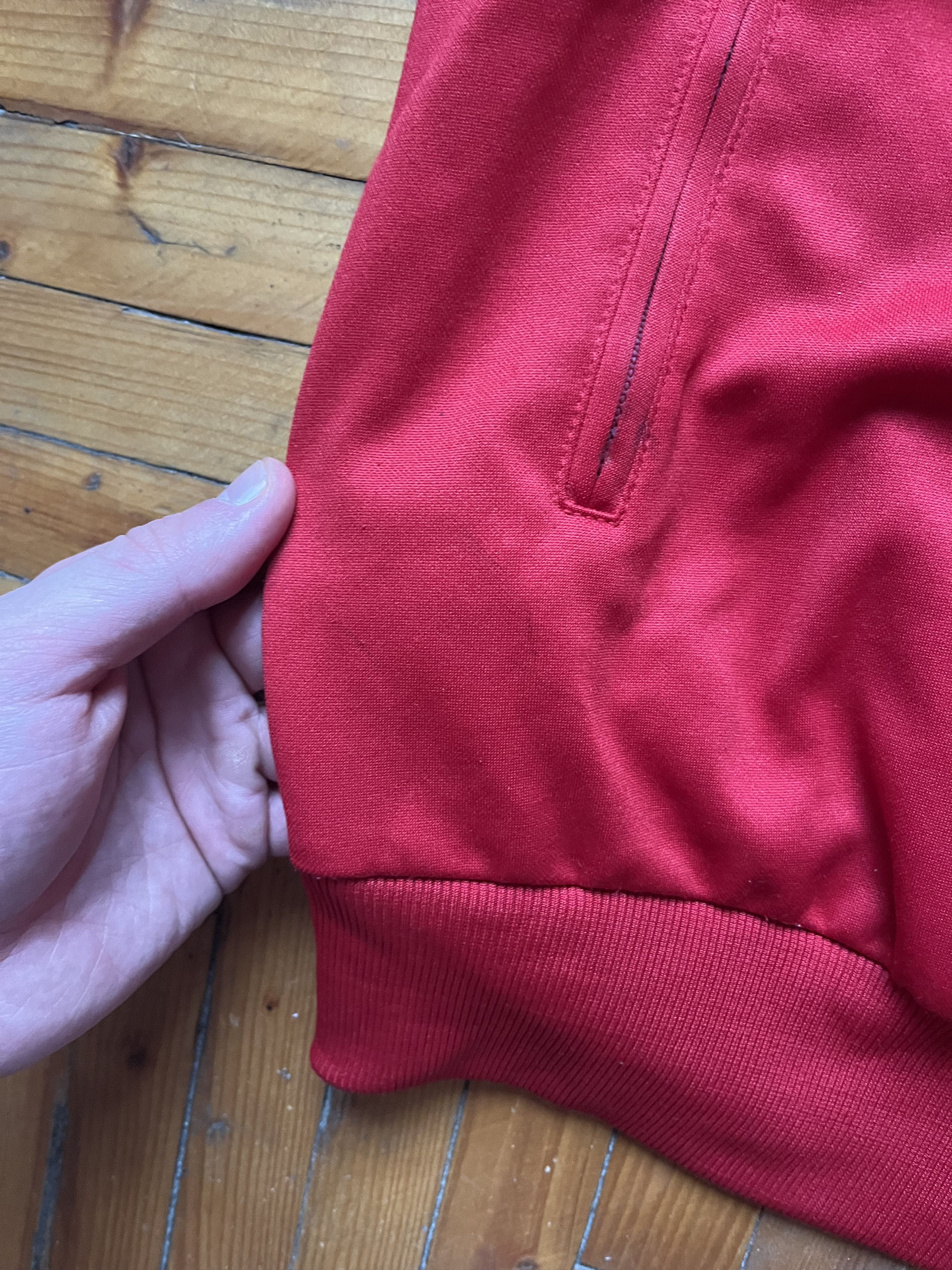 Adidas Vintage Adidas Firebird Zip Track Jacket Red White Stripes Size US L / EU 52-54 / 3 - 9 Thumbnail