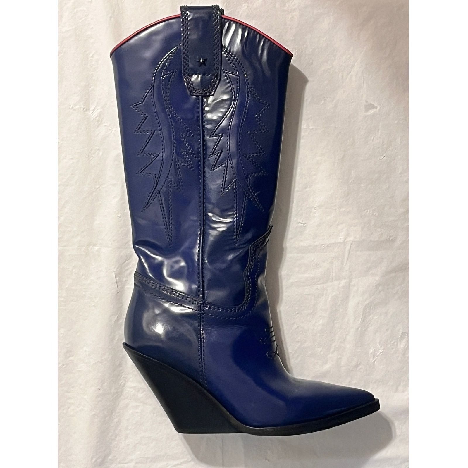 Diesel Diesel Women Twilight/Midnight Blue Western Boots With Box Size US 6 / IT 36 - 3 Thumbnail