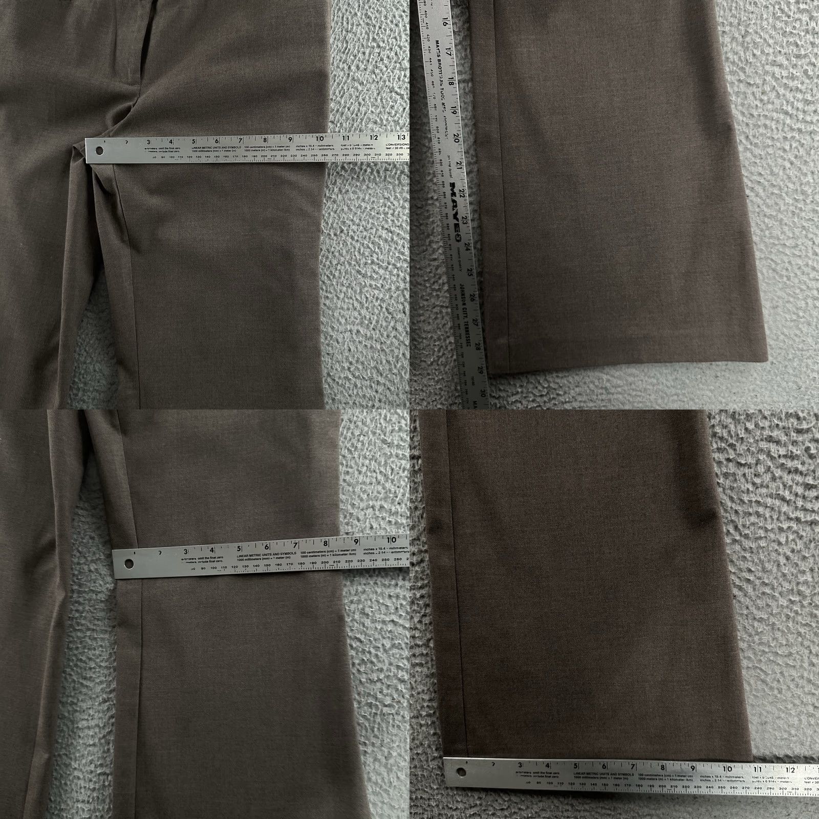 Ann Taylor Ann Taylor Womens Pants Brown 8P Petites Flared Career Work Polyester Blend Size 24" / US 00 / IT 34 - 8 Thumbnail